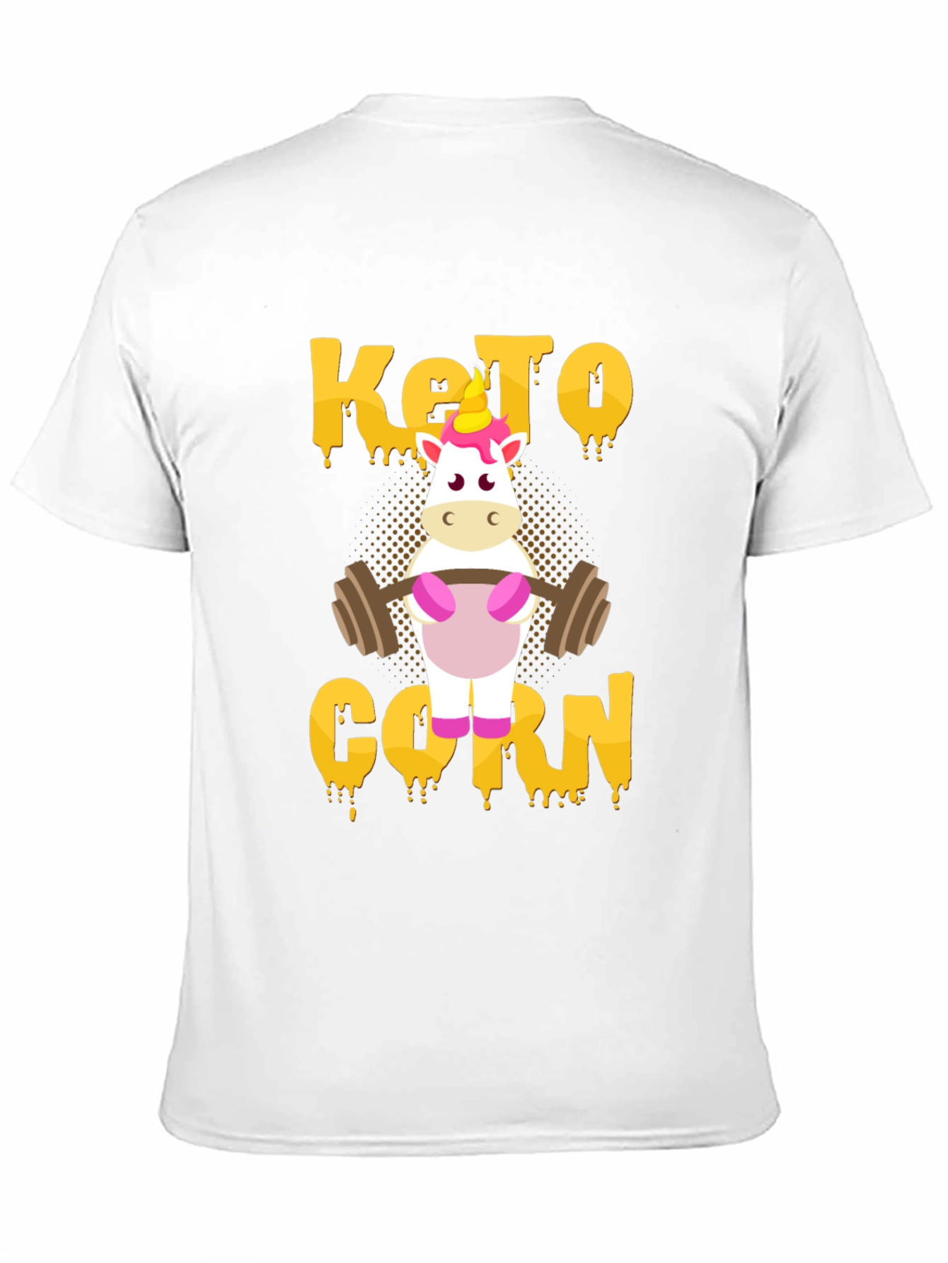 Black Keto Corn Unicorn T-Shirt - Funny Gym Workout Tee view 11