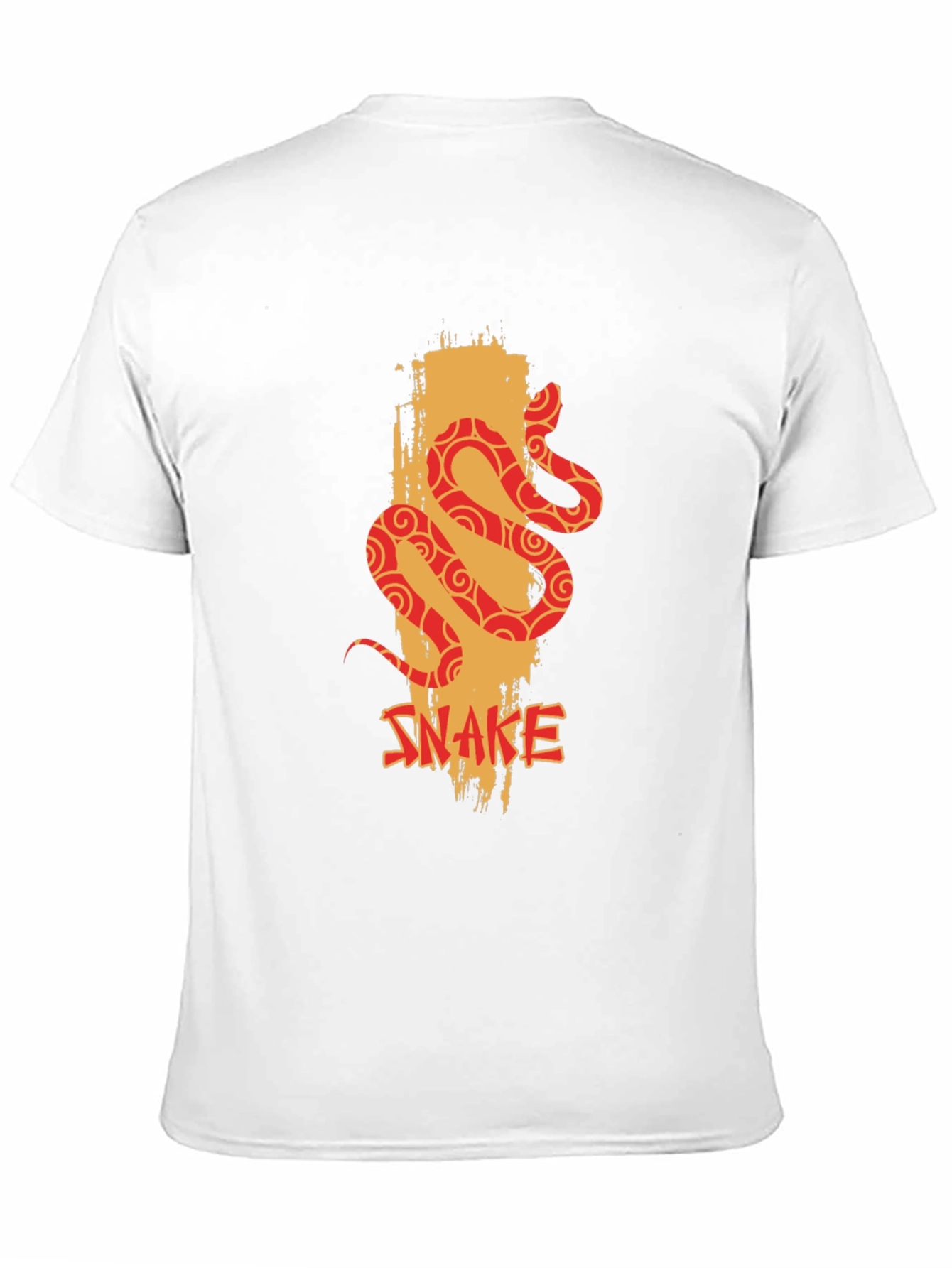 Black Snake Graphic Print Men's Black T-Shirt view 11