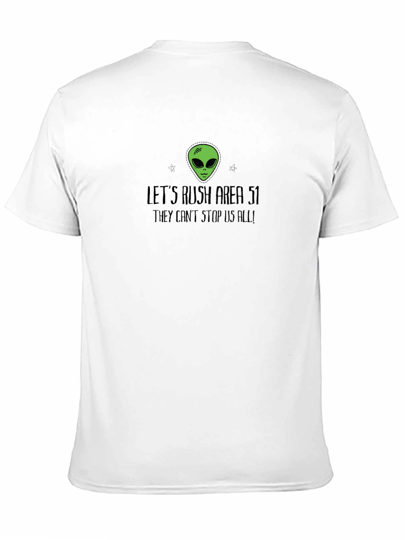 Black Let's Rush Area 51 Alien T-Shirt view 11