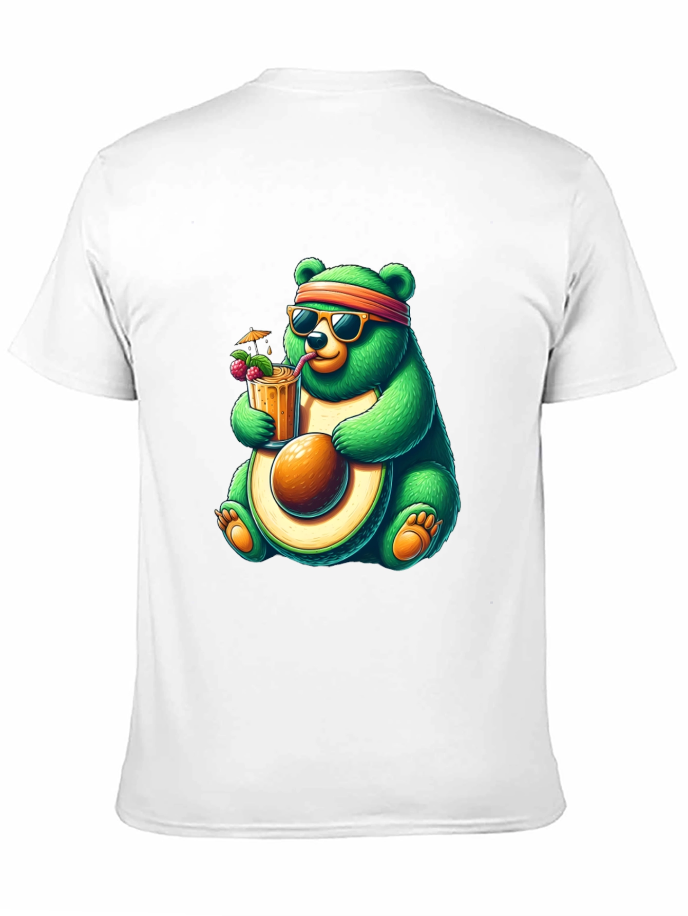 Black Bear Avocado Cocktail T-Shirt - Quirky Graphic Tee view 11