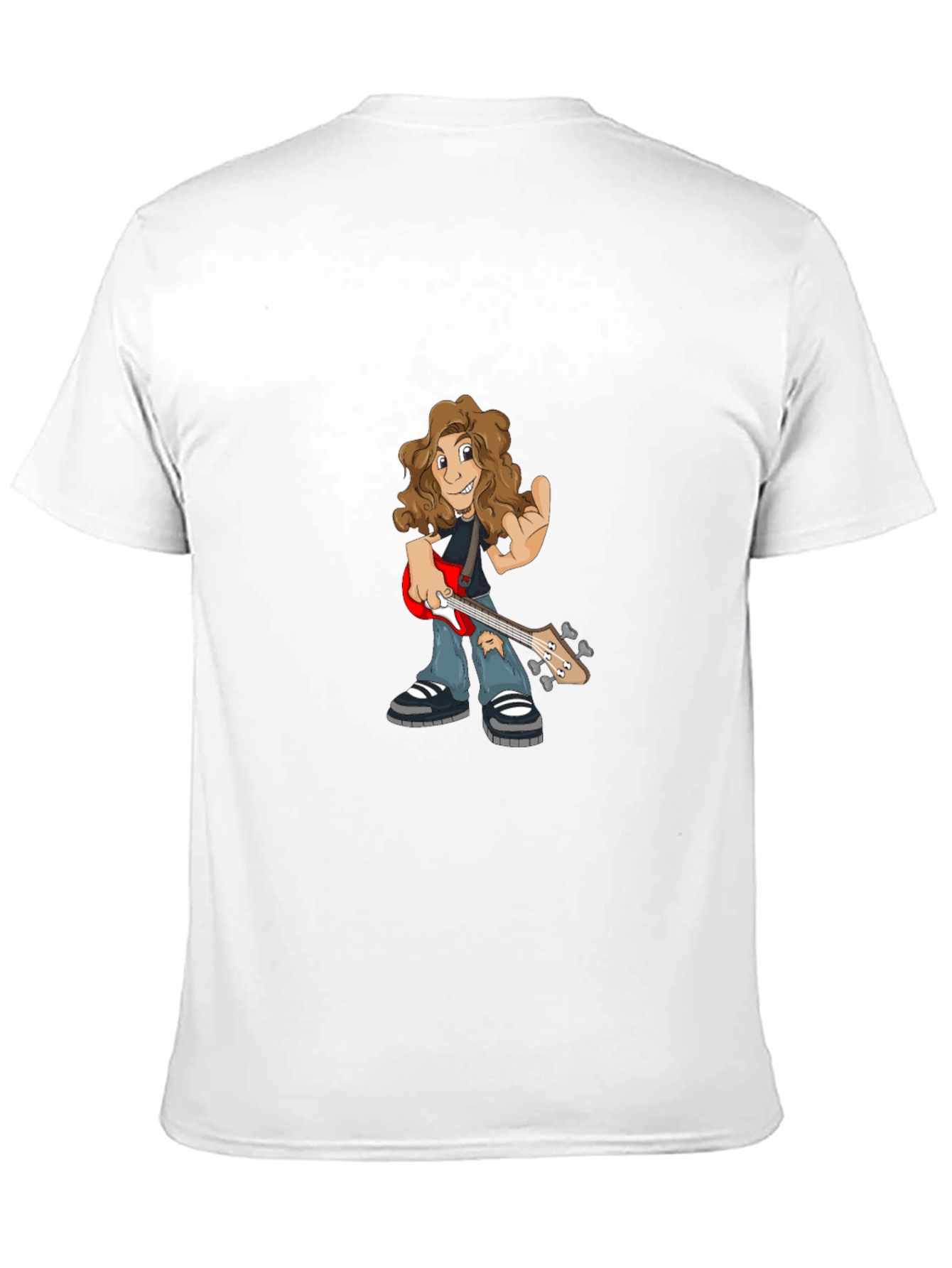 Cartoon Guitarist Graphic Tee - 11