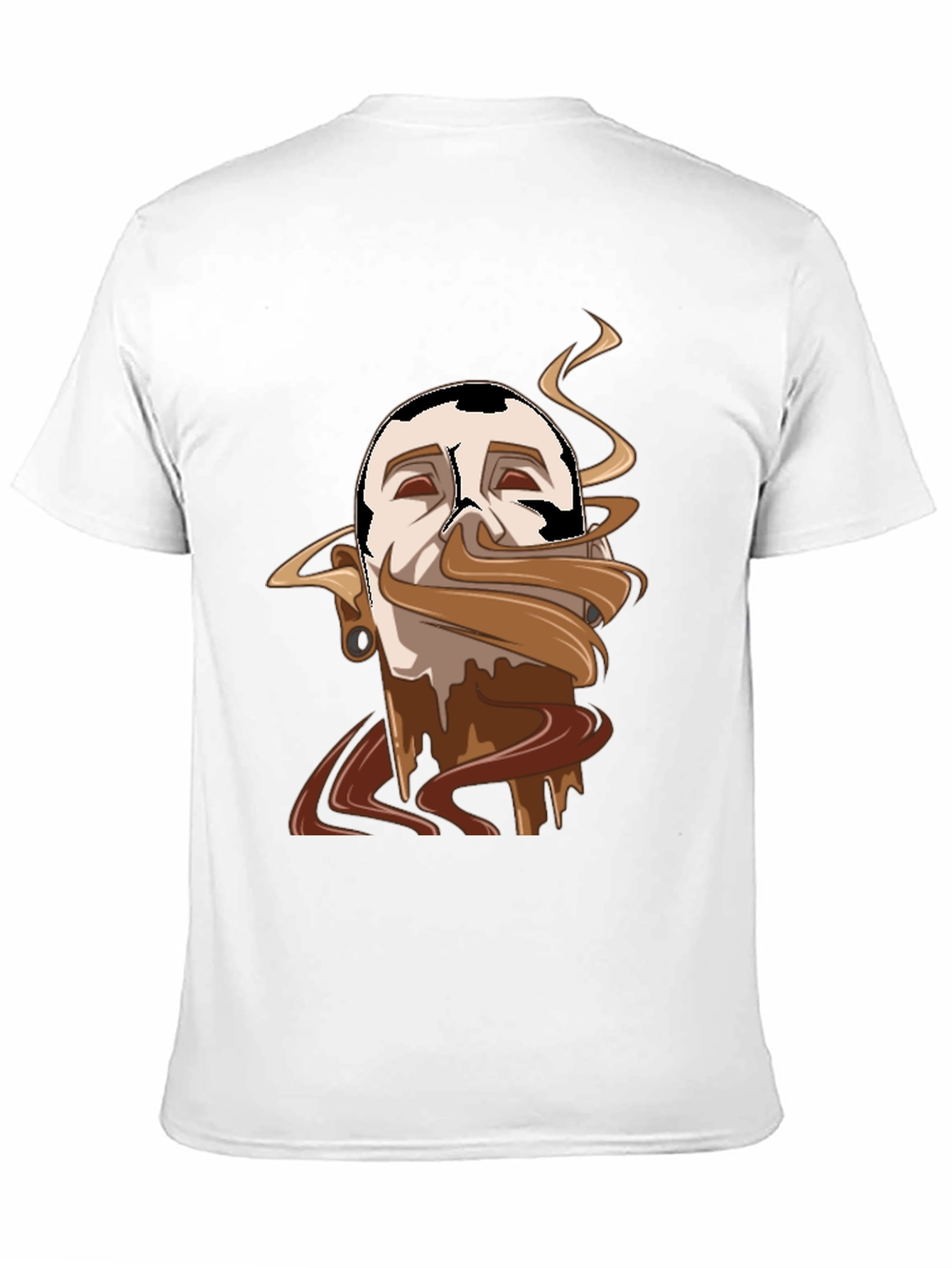 Black Chocolate Lover Tee - Melted Mustache Design view 11