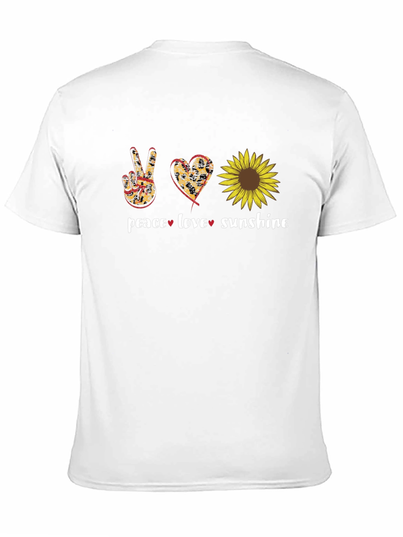 Black Peace Love Sunflower Graphic T-Shirt view 11