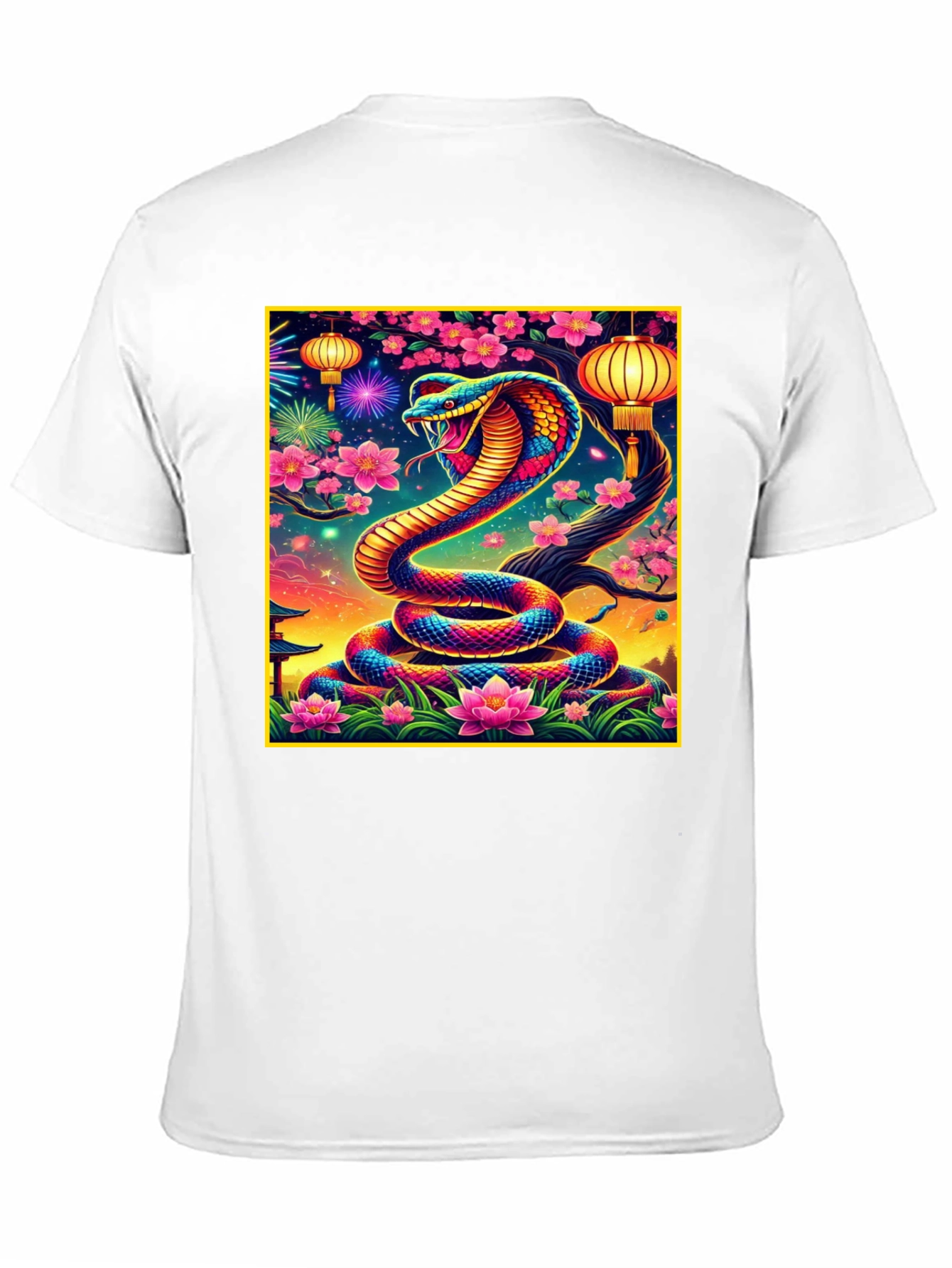 Black Vibrant Cobra Graphic Tee view 11