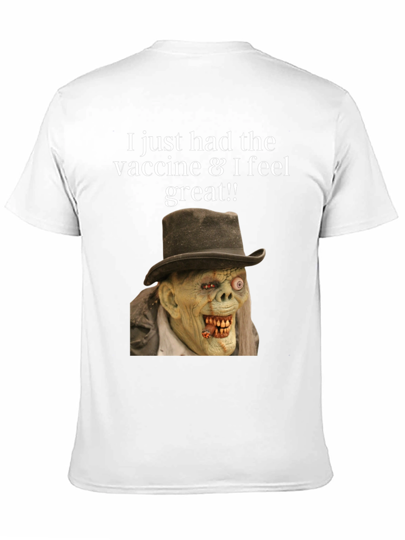 Black Vaccine Zombie Humor Graphic Tee view 11
