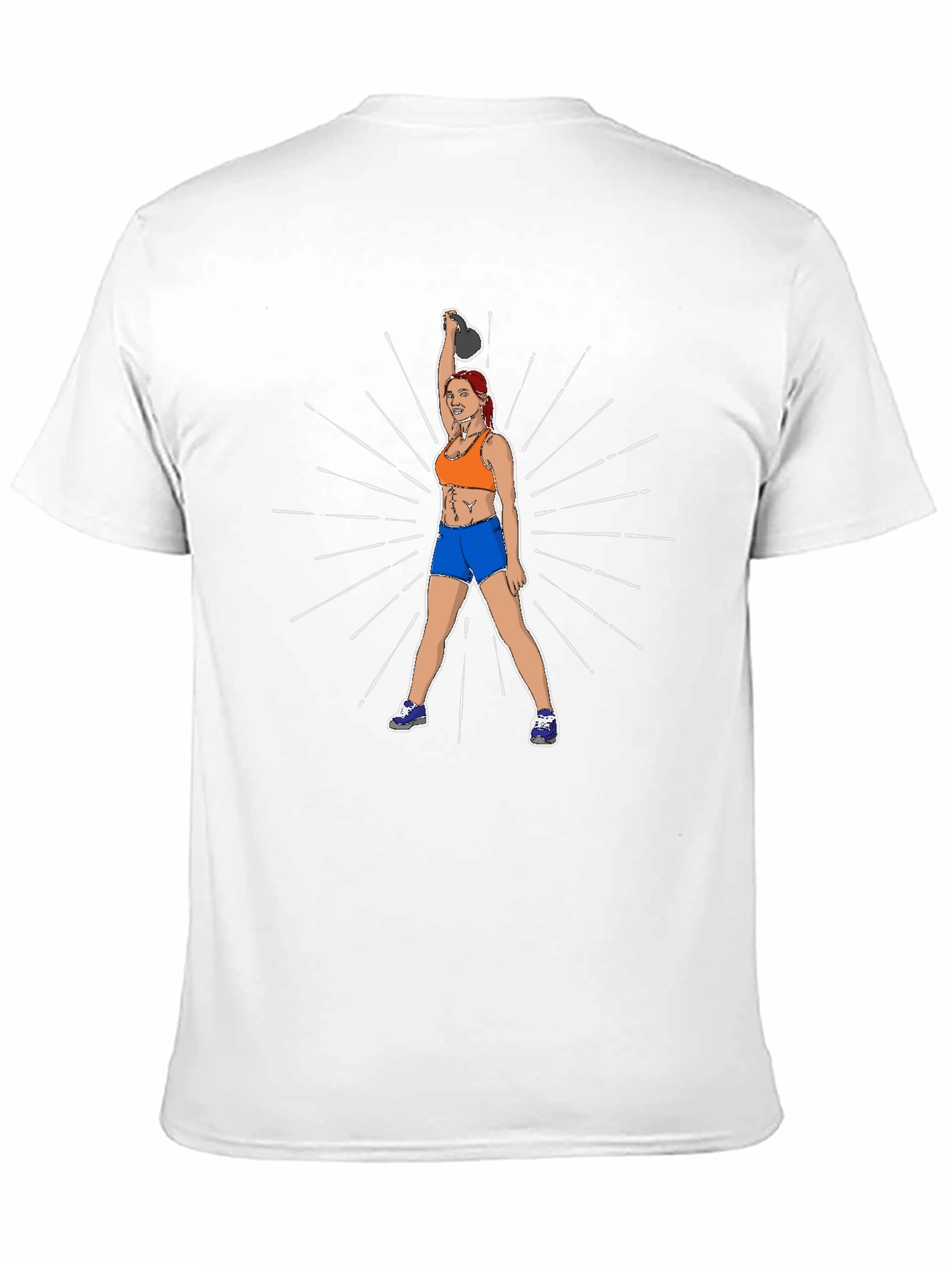 Black Kettlebell Workout T-Shirt for Fitness Lovers view 11