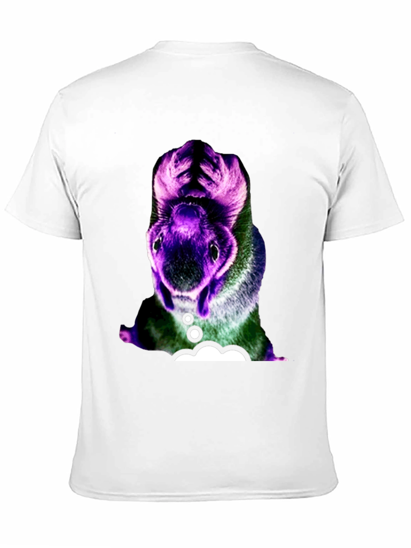 Black Surreal Squirrel Graphic Tee - Black Cotton T-Shirt view 11