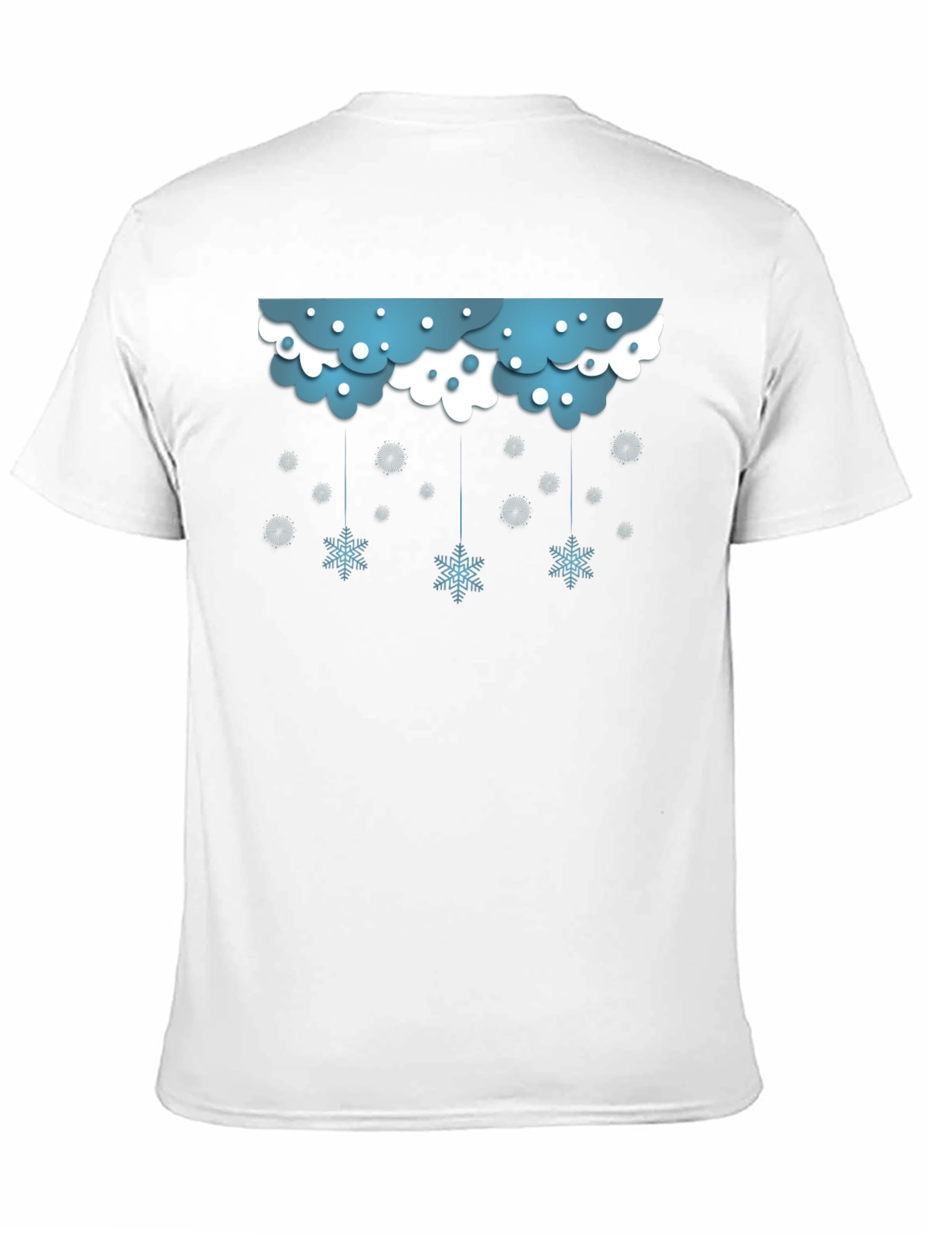 Black Snowflake Cloud Graphic Black T-Shirt view 11