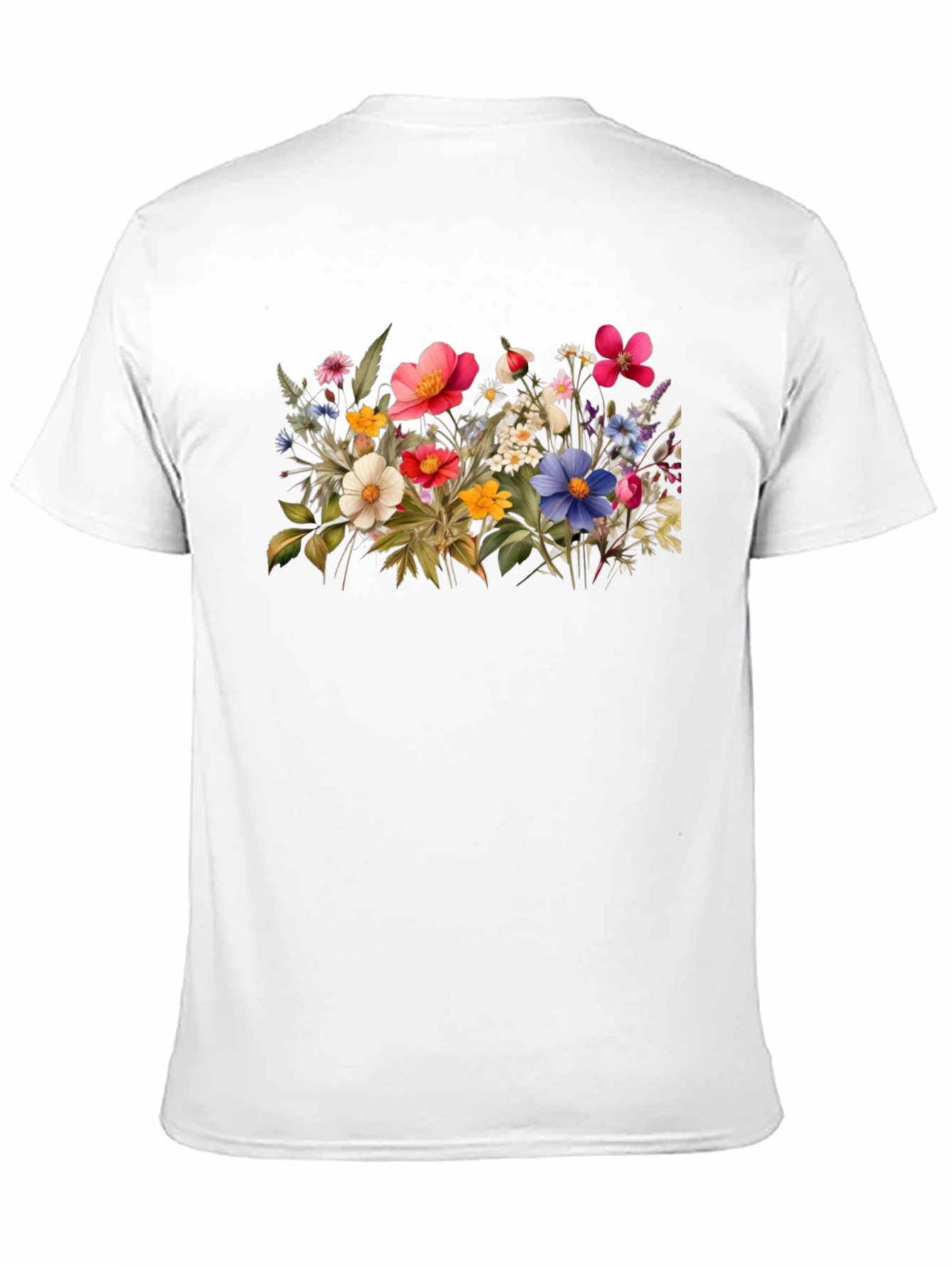 Black Floral Print Black T-Shirt view 11