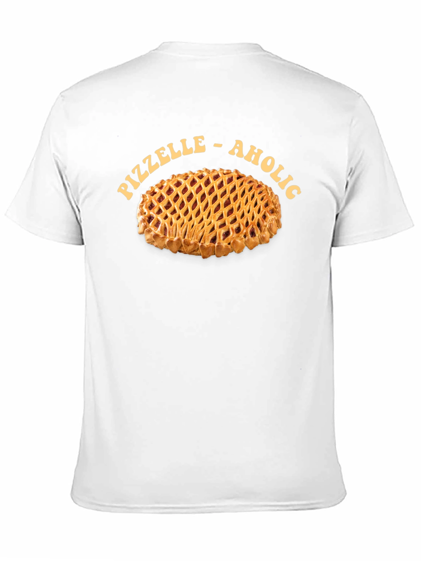 Black Pizzelle-Aholic T-Shirt, Pie Lover Apparel view 11