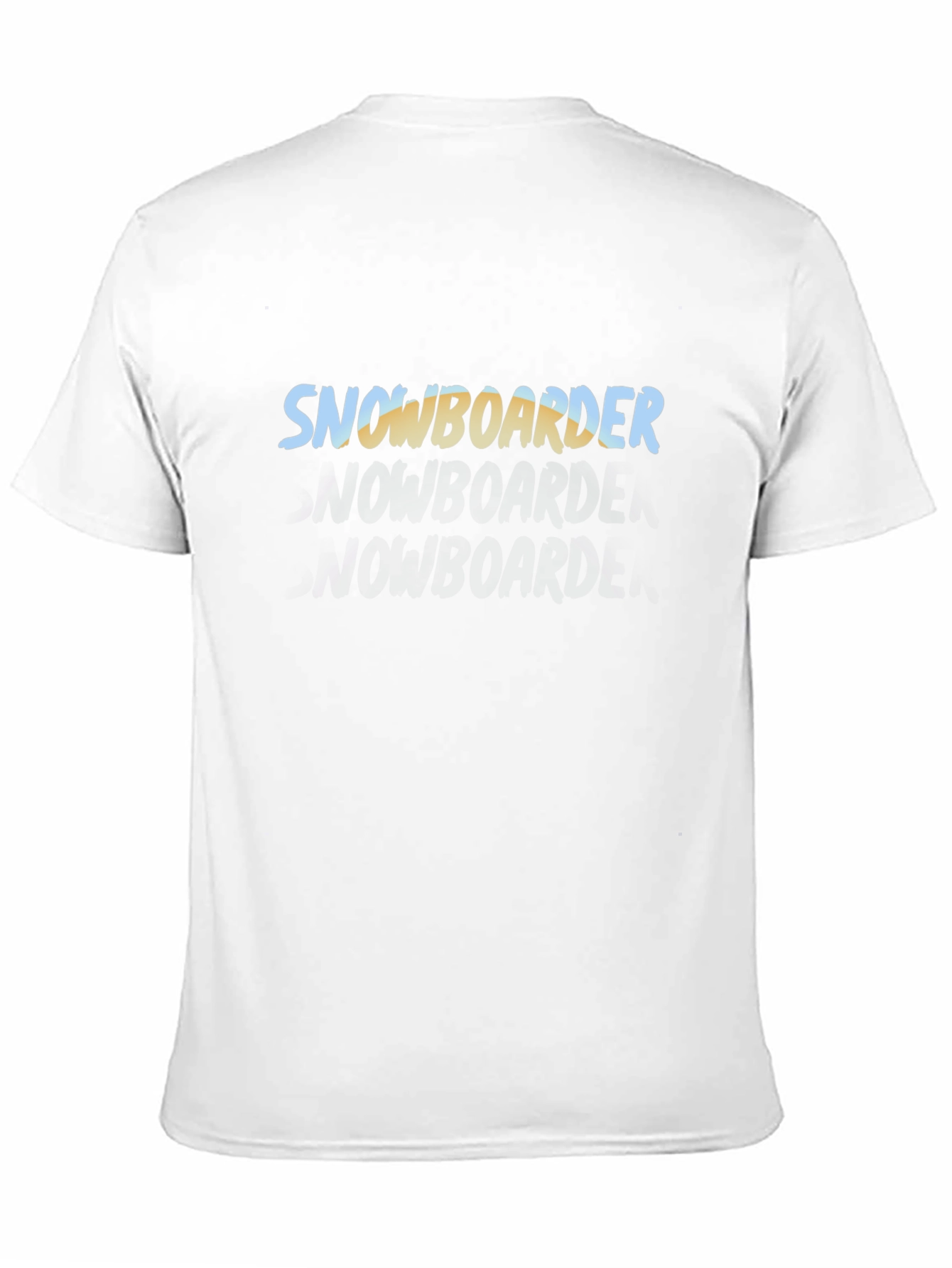 Black Snowboarder Graphic Tee - Black Cotton T-Shirt view 11