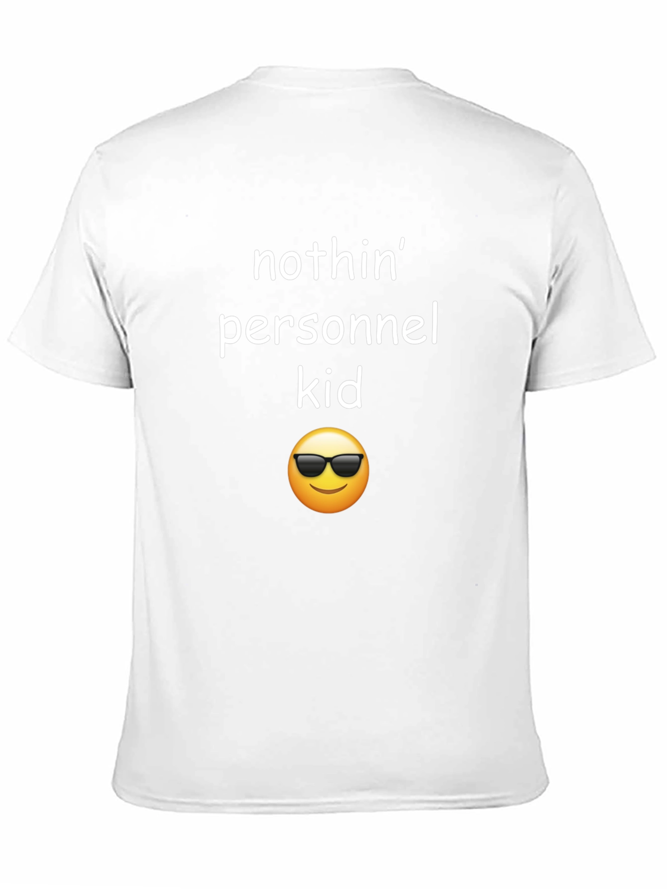 Black Nothin' Personnel Kid T-Shirt - Cool Emoji Tee view 11