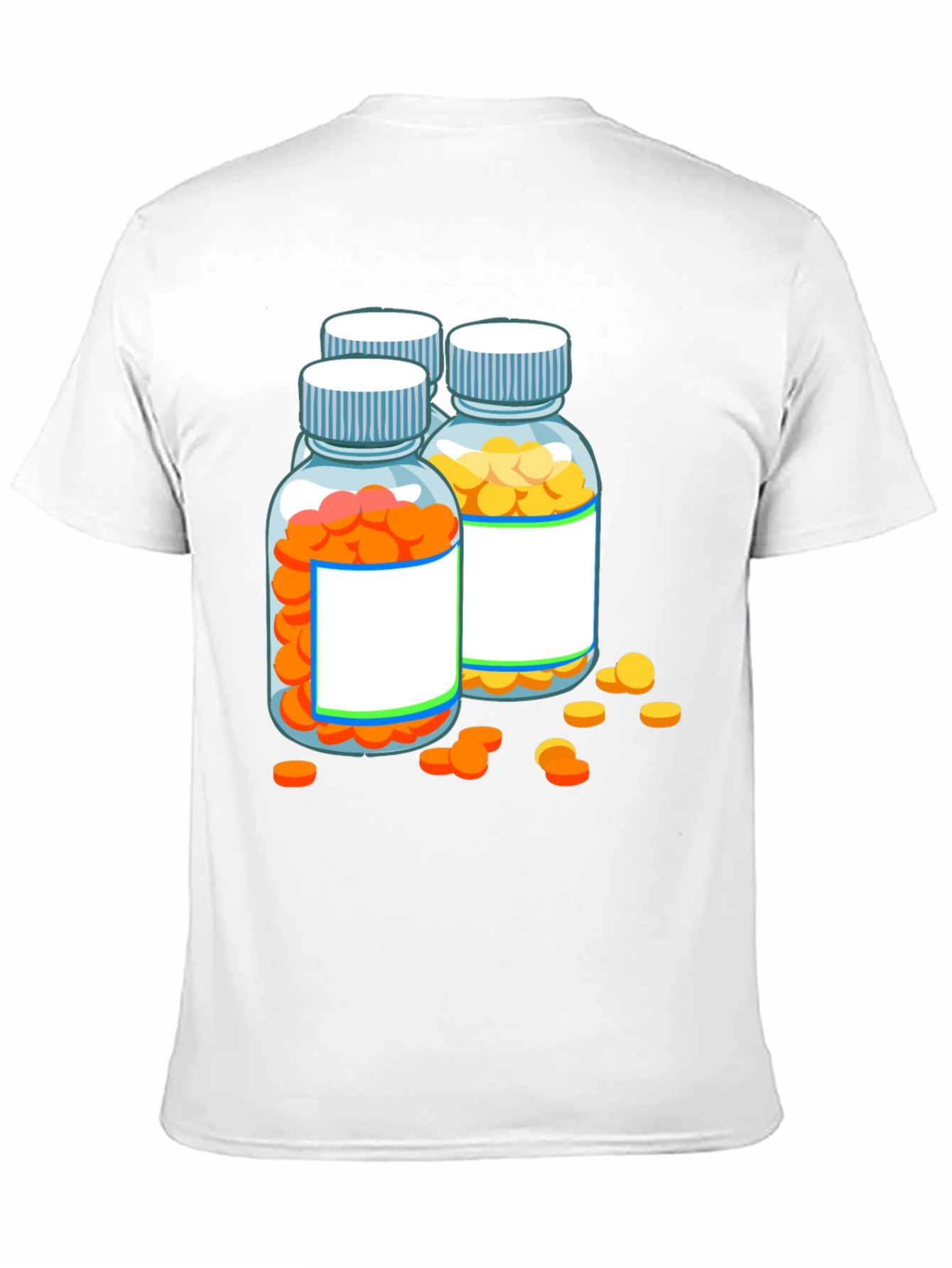 Black Pill Bottle Graphic Tee - Novelty T-Shirt view 11