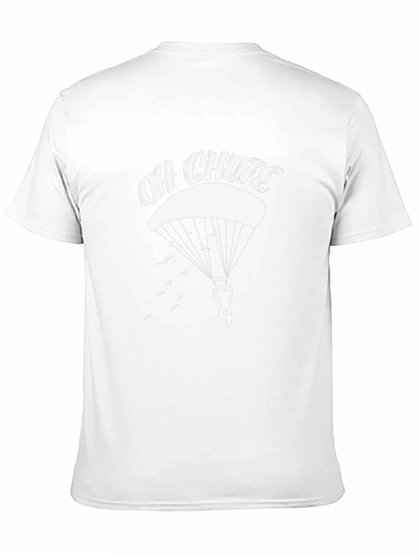 Black Oh Chute! Parachute T-Shirt view 11