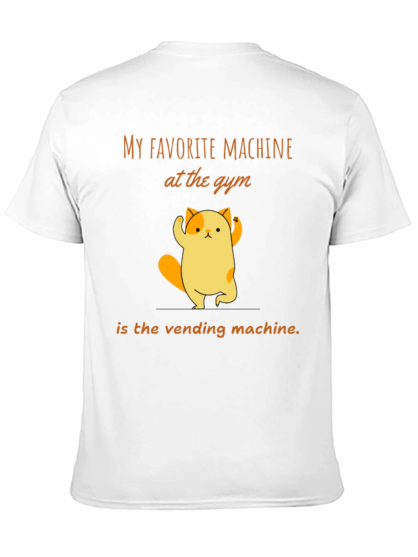 Black Gym Humor T-Shirt - Vending Machine Cat view 11