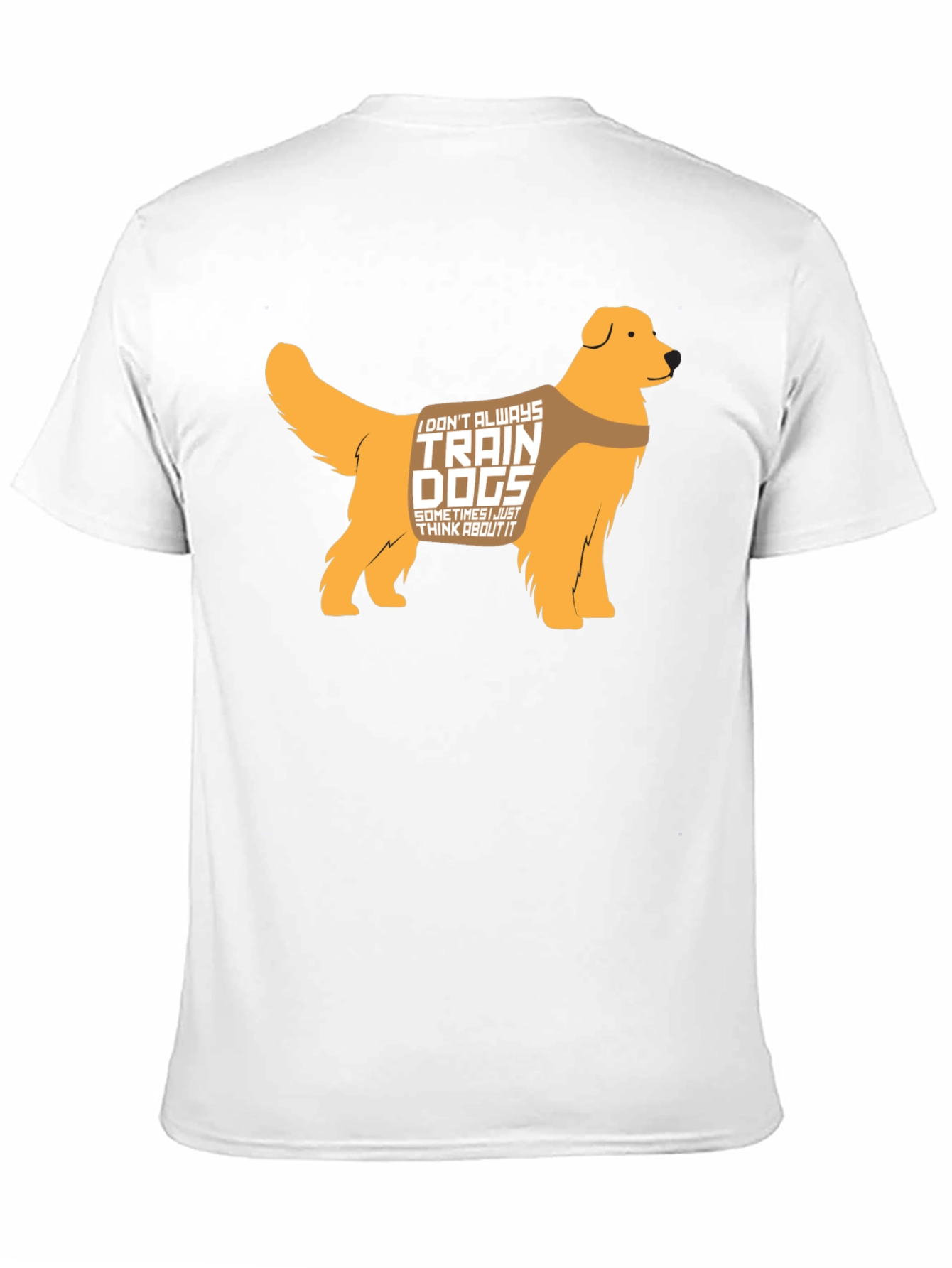 Black Dog Trainer T-Shirt - Golden Retriever Design view 11