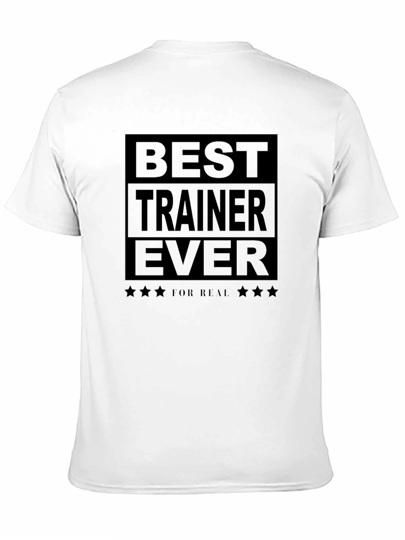Black Best Trainer Ever T-Shirt - Black Cotton Tee view 11
