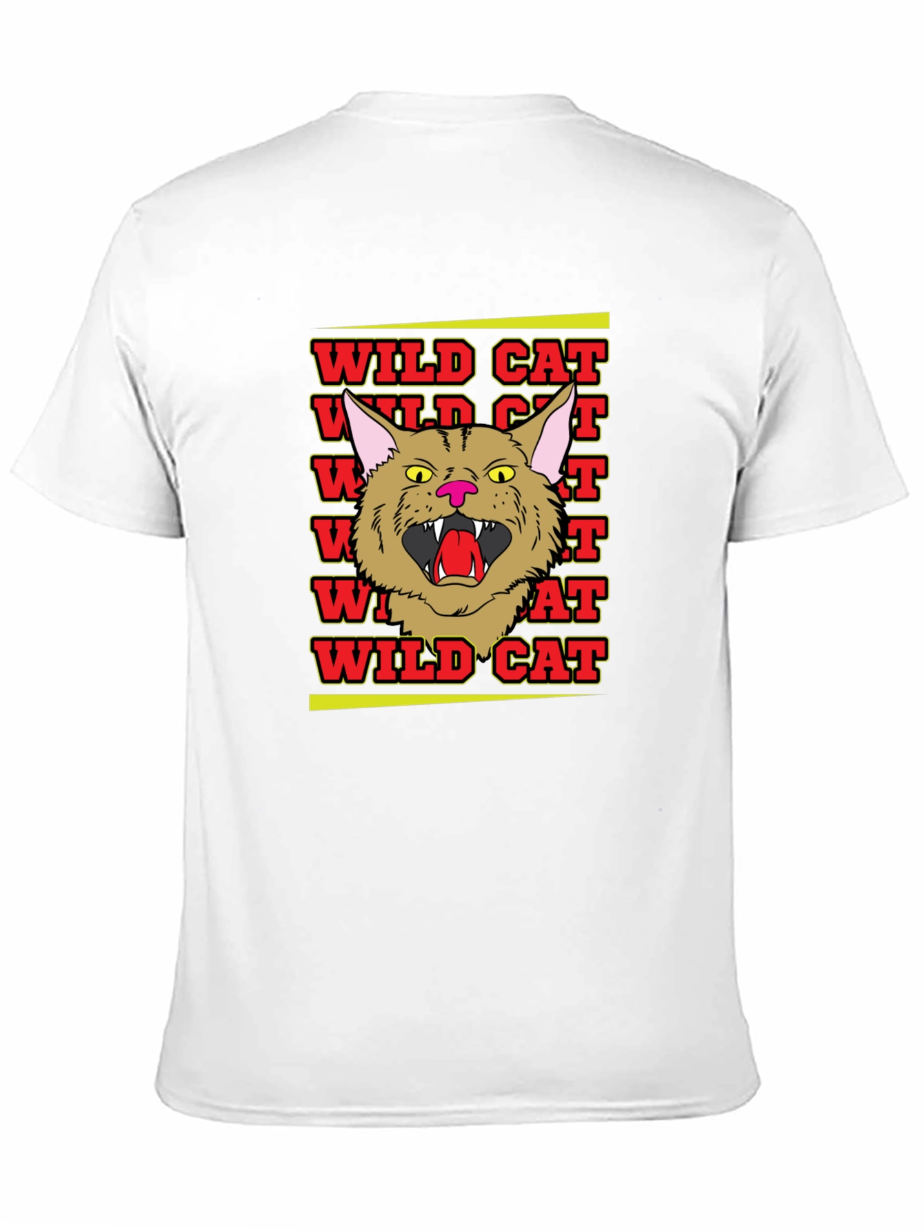 Black Wildcat Graphic Tee - Angry Cat Design view 11
