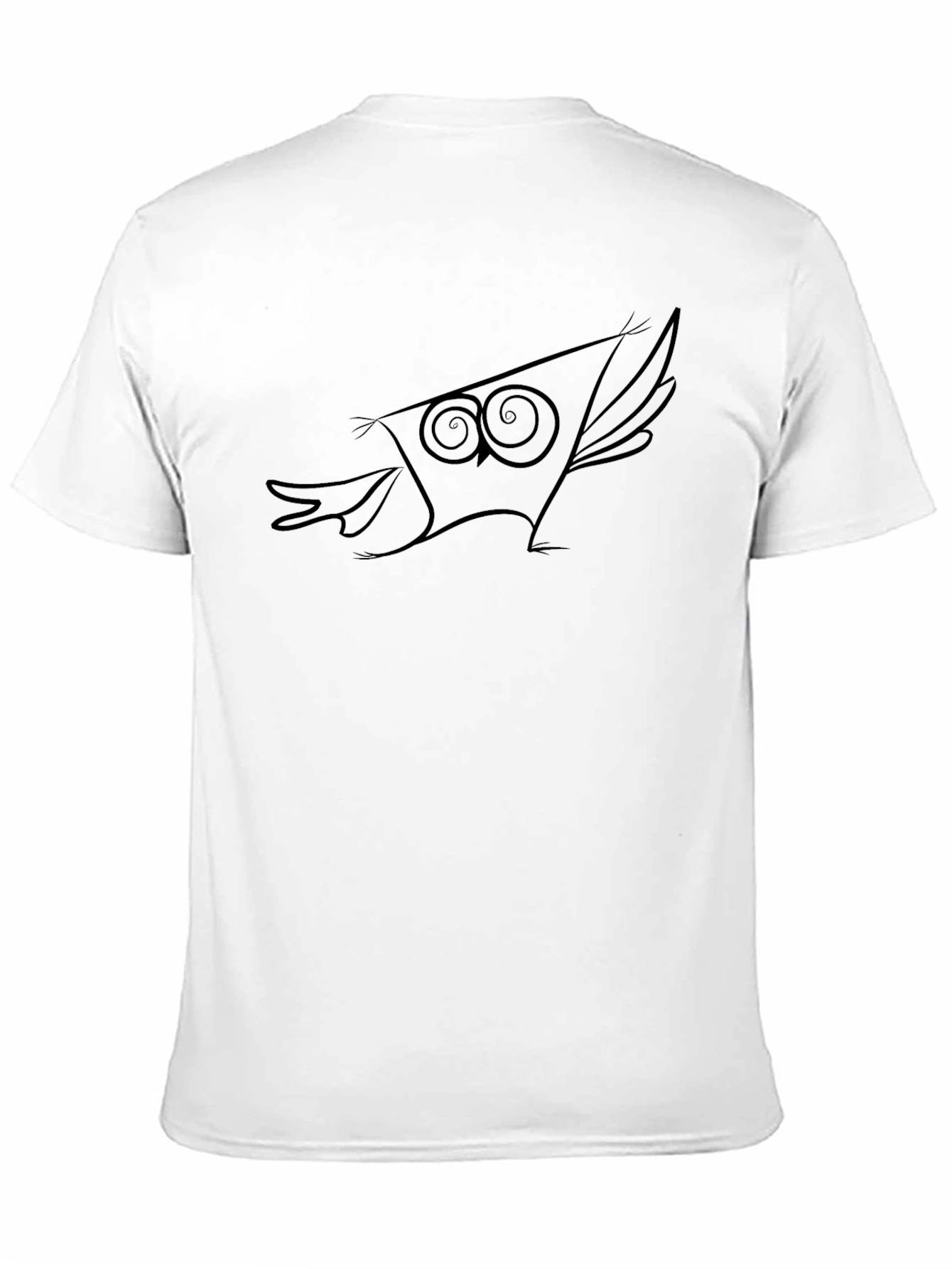 Black Cool Owl Graphic Tee - Men's Black T-Shirt view 11