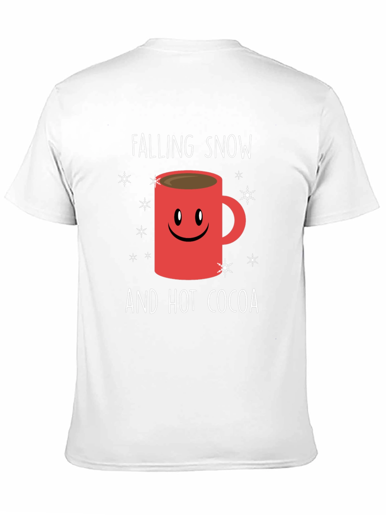 Black Falling Snow and Hot Cocoa Graphic Tee view 11