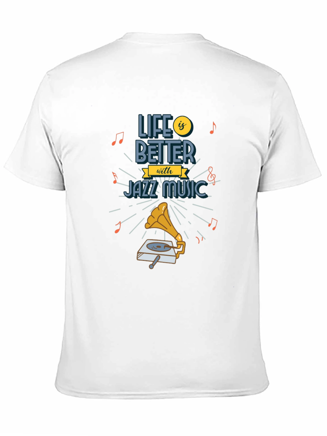 Black Life is Better With Jazz Music Graphic T-Shirt view 11