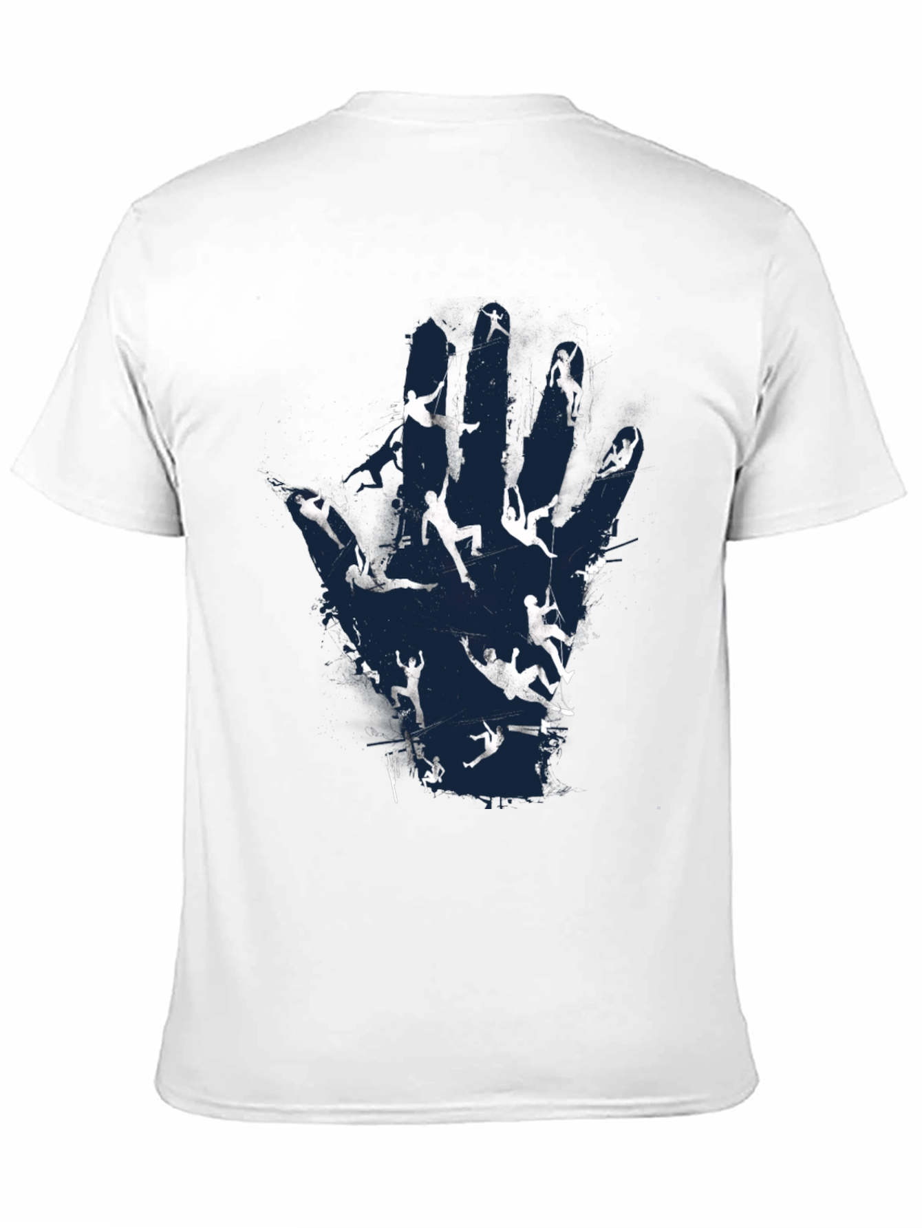 Black Climber's Hand T-Shirt - Rock Climbing Tee view 11
