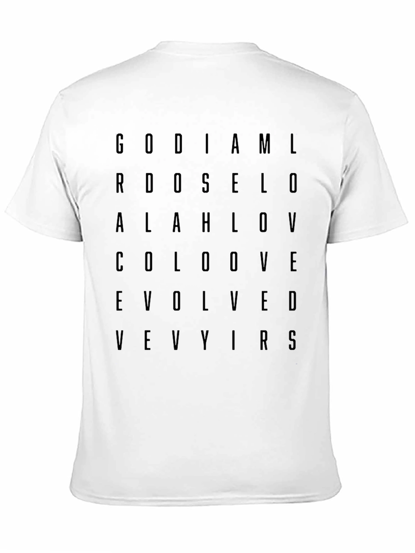 Black Evolved T-Shirt - GOD IAM LOVE Letter Print Tee view 11