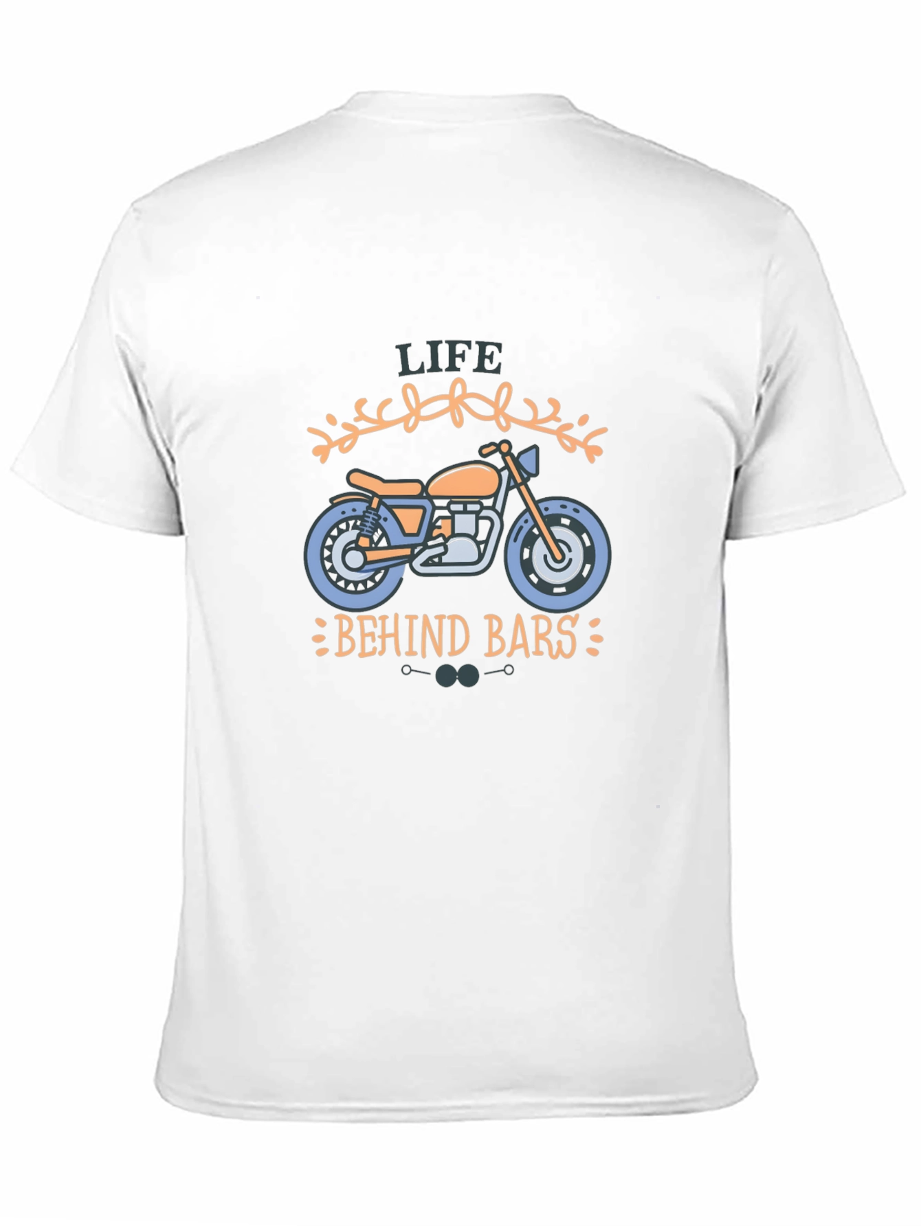 Black Life Behind Bars Motorcycle Graphic T-Shirt view 11