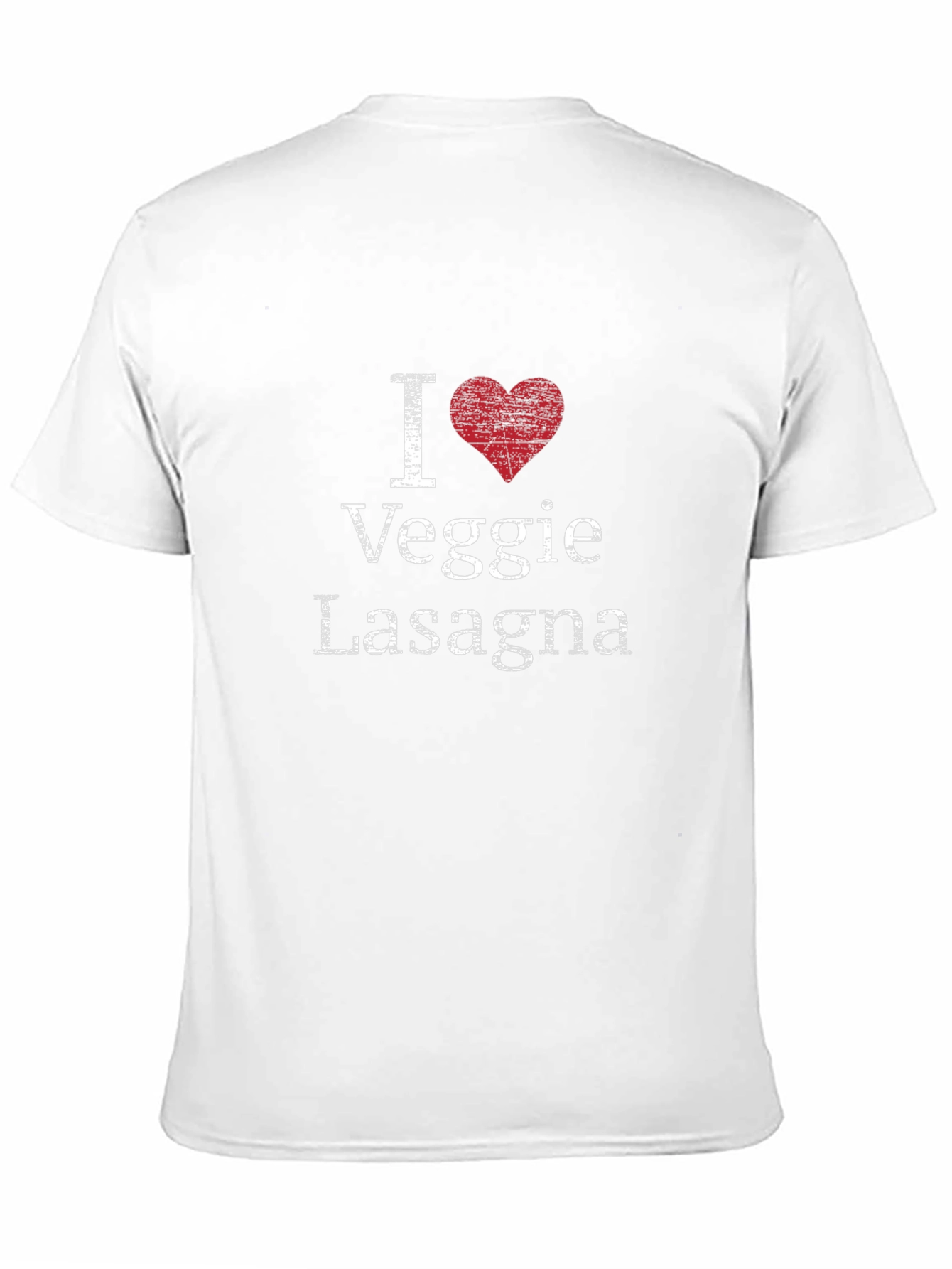 Black I Heart Veggie Lasagna T-Shirt - Novelty Graphic Tee view 11