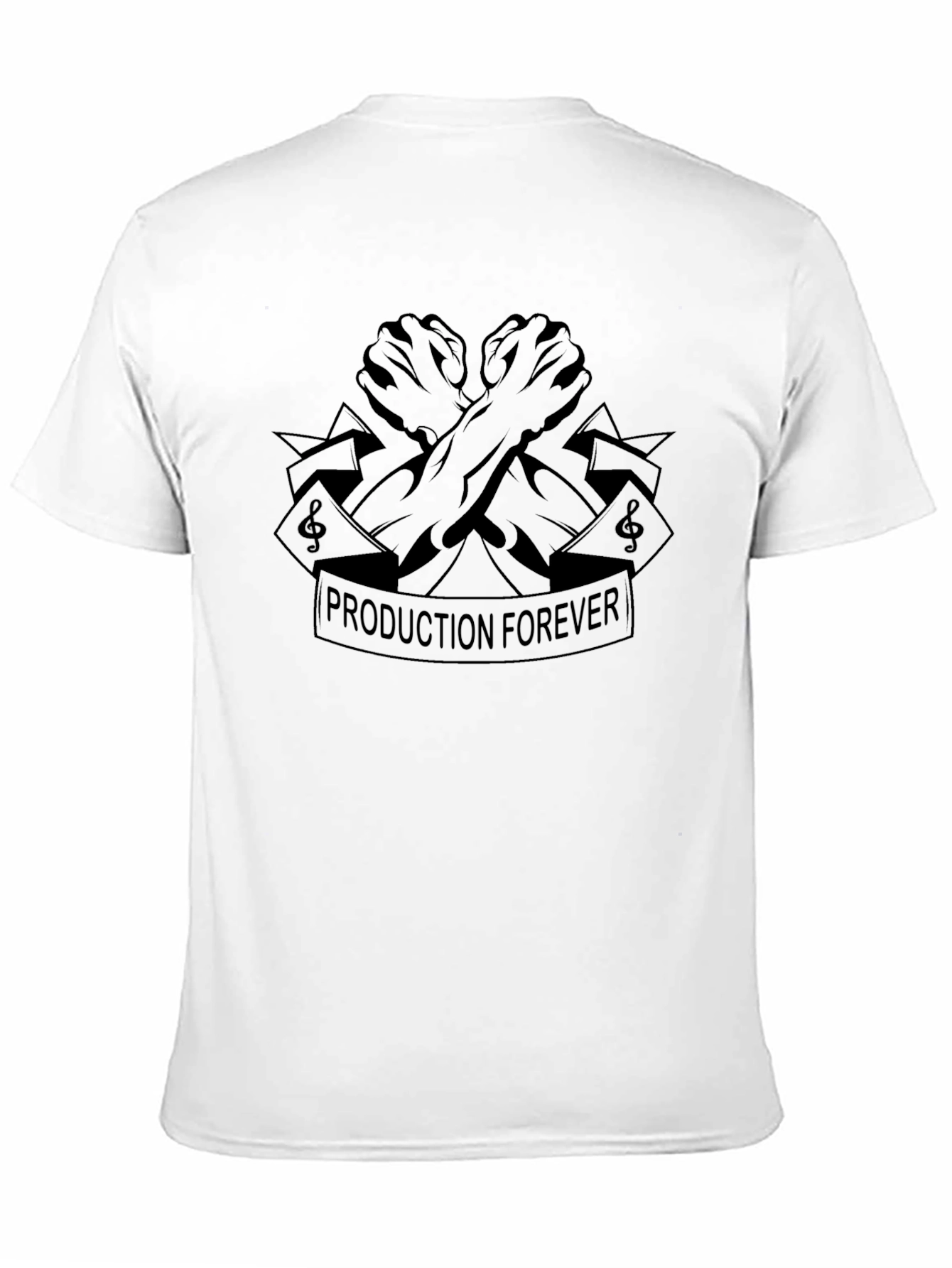 Black Production Forever Graphic Tee - Black Crew Neck view 11