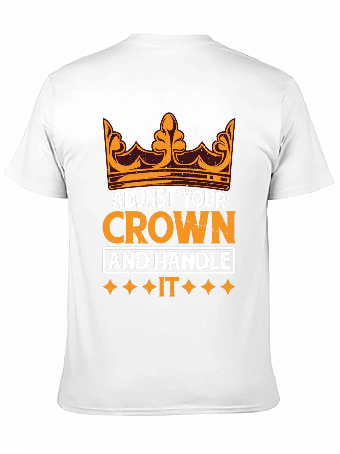 Black Adjust Your Crown Motivational T-Shirt view 11