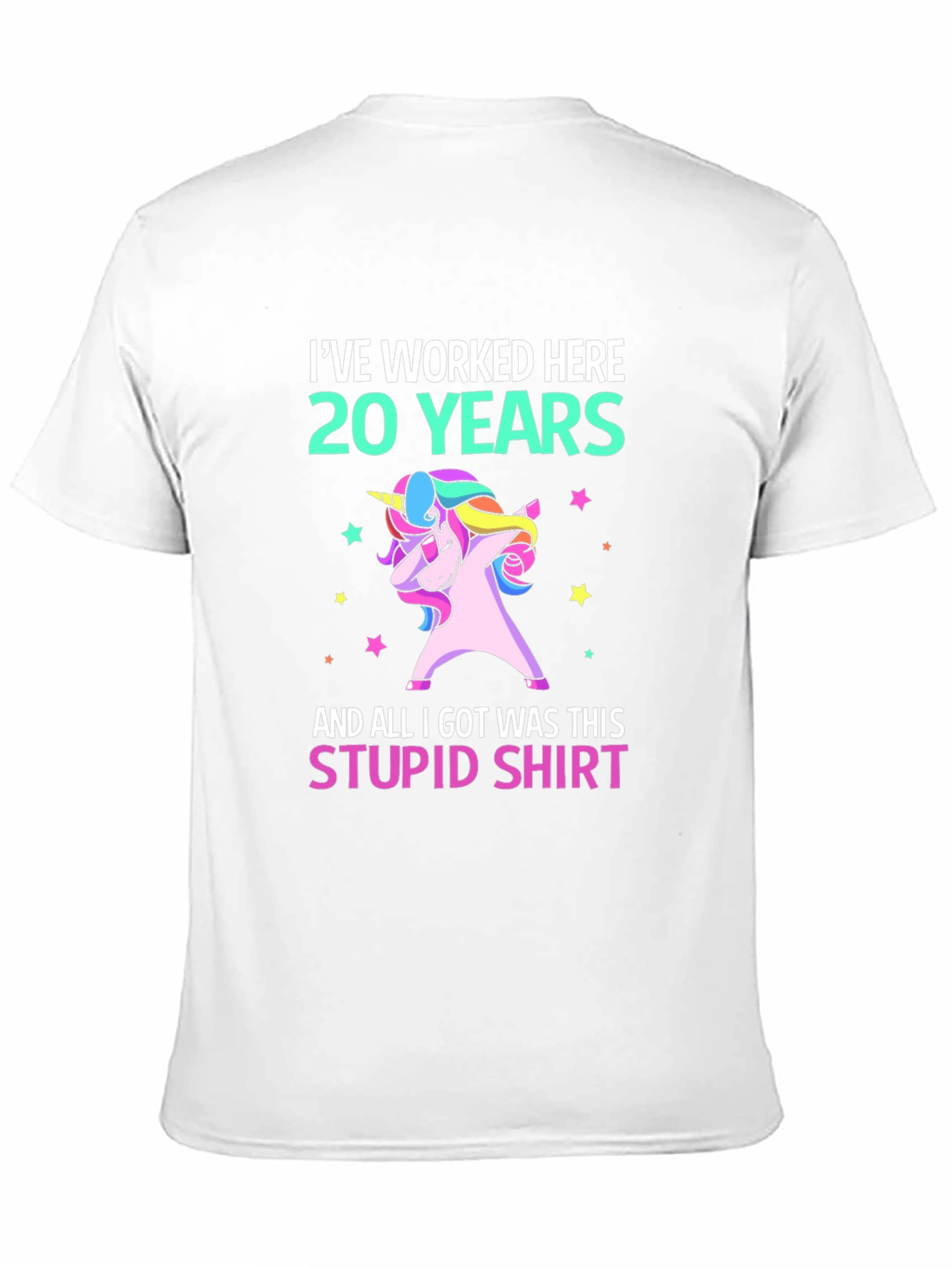 Black I've Worked Here 20 Years Unicorn T-Shirt view 11