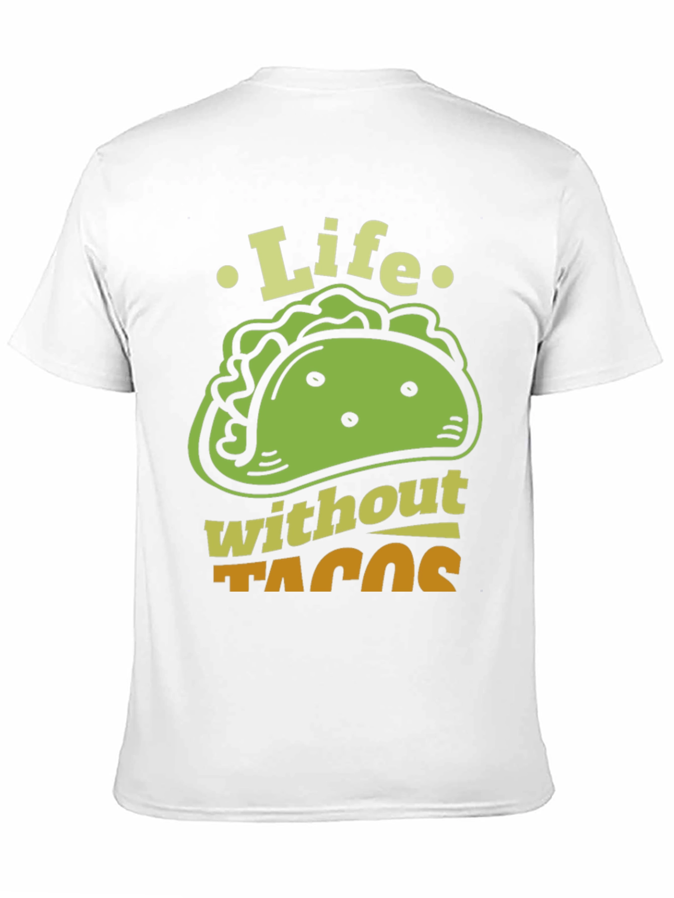 Black Life Without Tacos Funny Graphic T-Shirt view 11