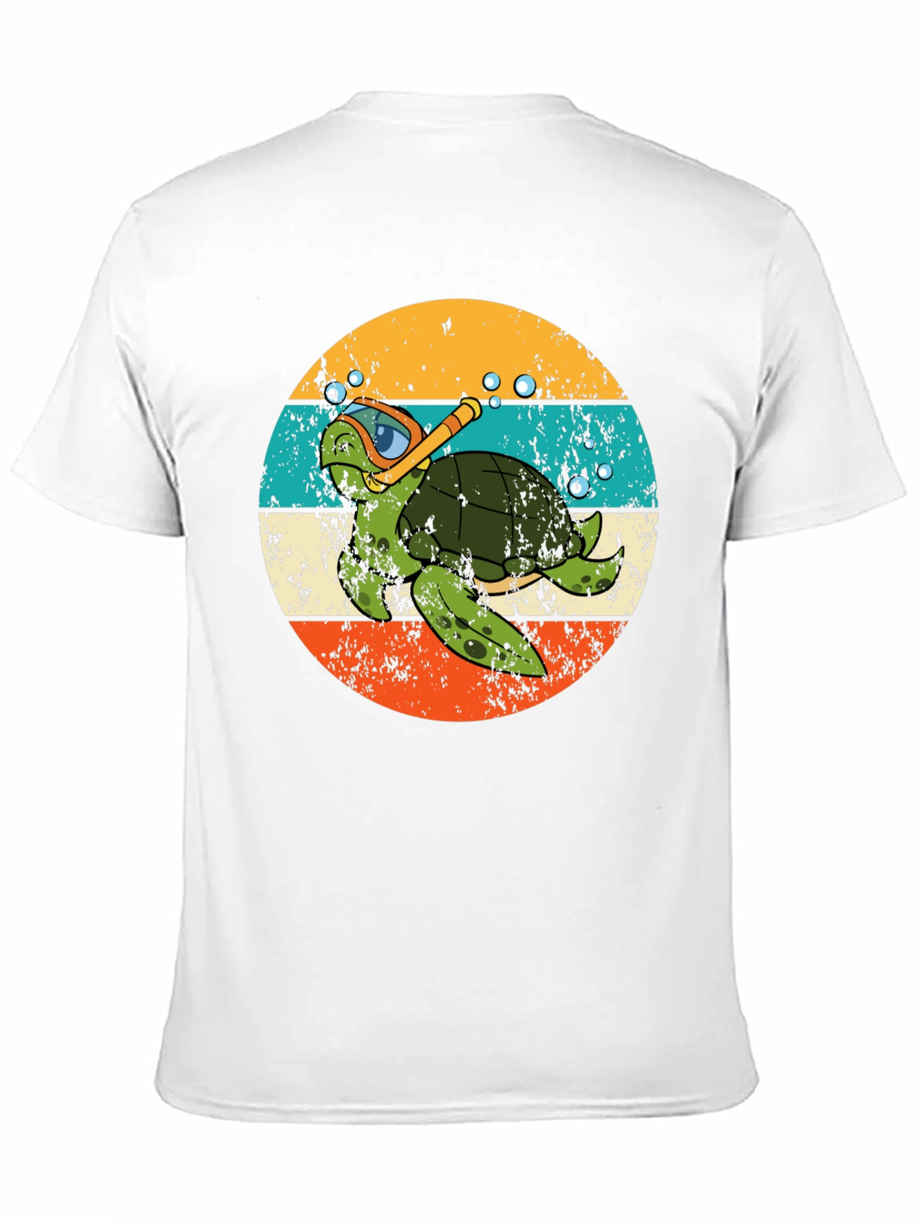 Diving Turtle Graphic Tee - Vintage Style - 11