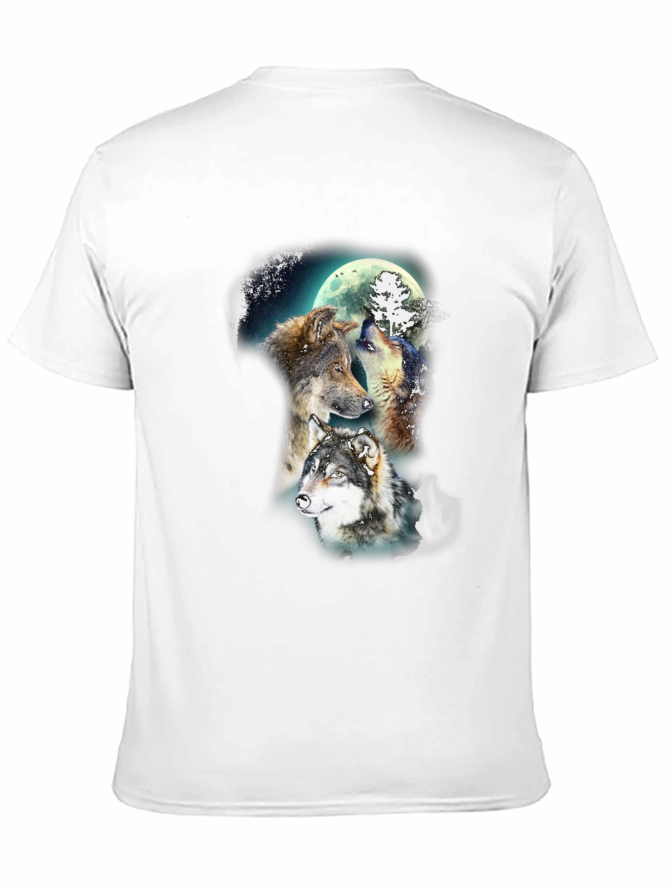 Black Wolf Moon T-Shirt - Men's Graphic Tee view 11