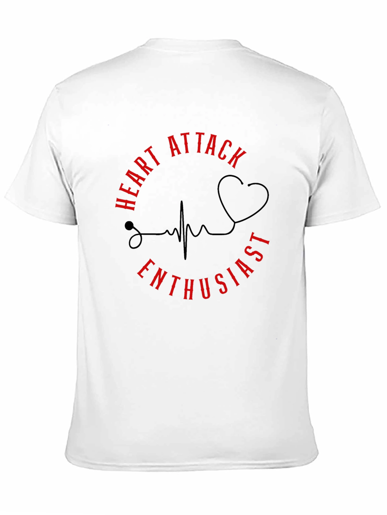 Black Heart Attack Enthusiast Graphic Tee - Medical Humor Shirt view 11
