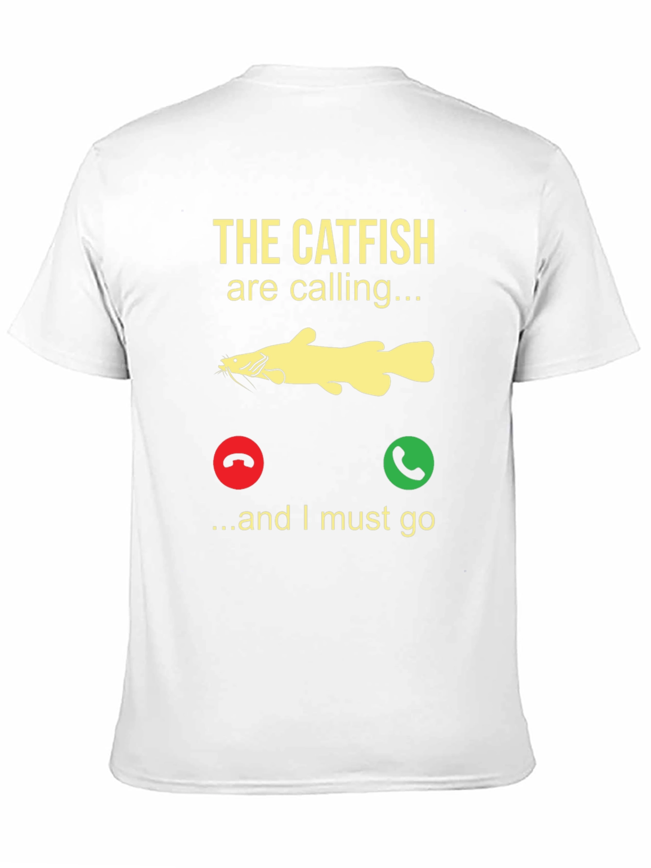 Black Catfish Calling T-Shirt - Fishing Humor Tee view 11