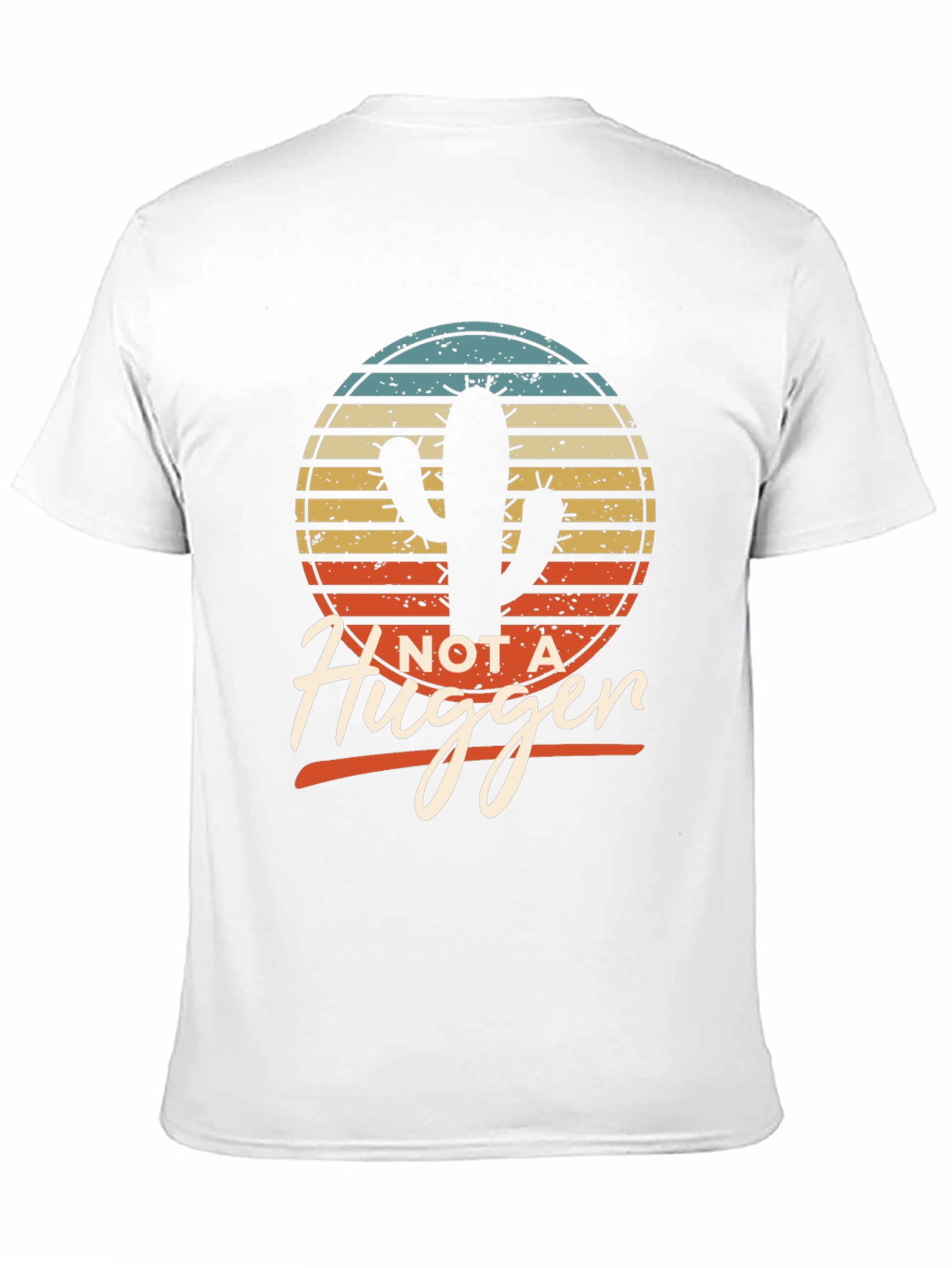 Black Not a Hugger Cactus T-Shirt - Funny Graphic Tee view 11