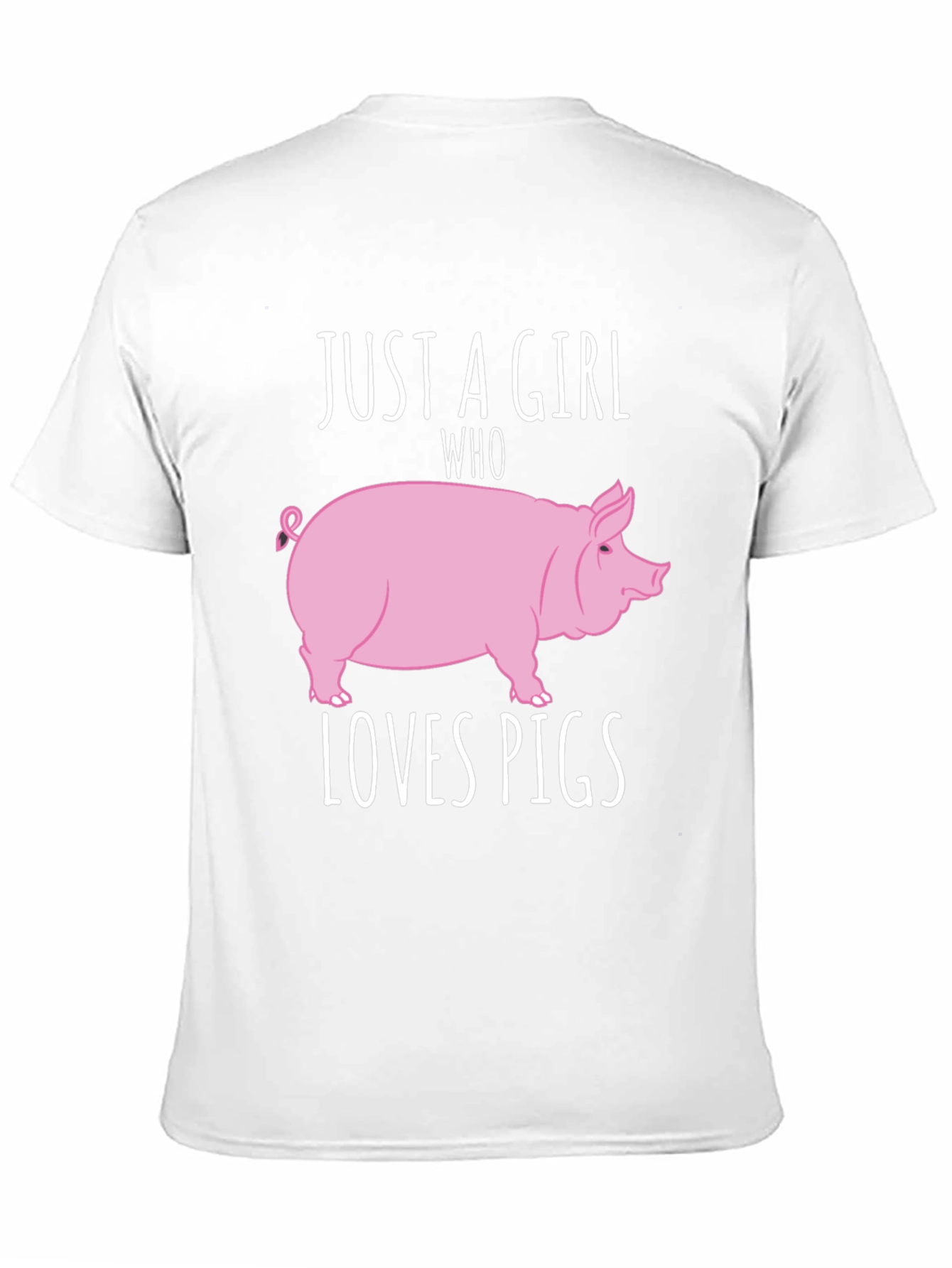 Black Just A Girl Who Loves Pigs T-Shirt view 11