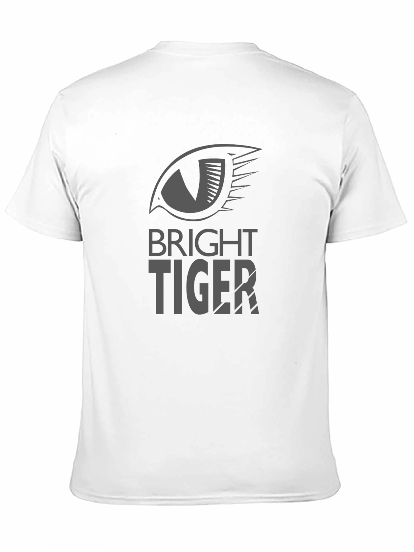 Black Bright Tiger Graphic Tee - Modern Black T-Shirt view 11