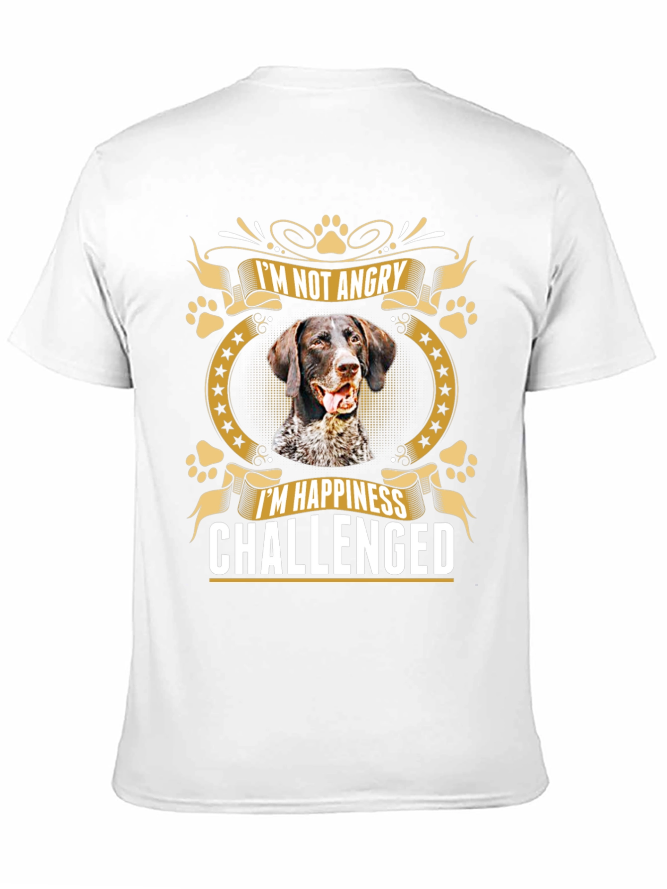 Black I'm Not Angry Dog T-Shirt view 11