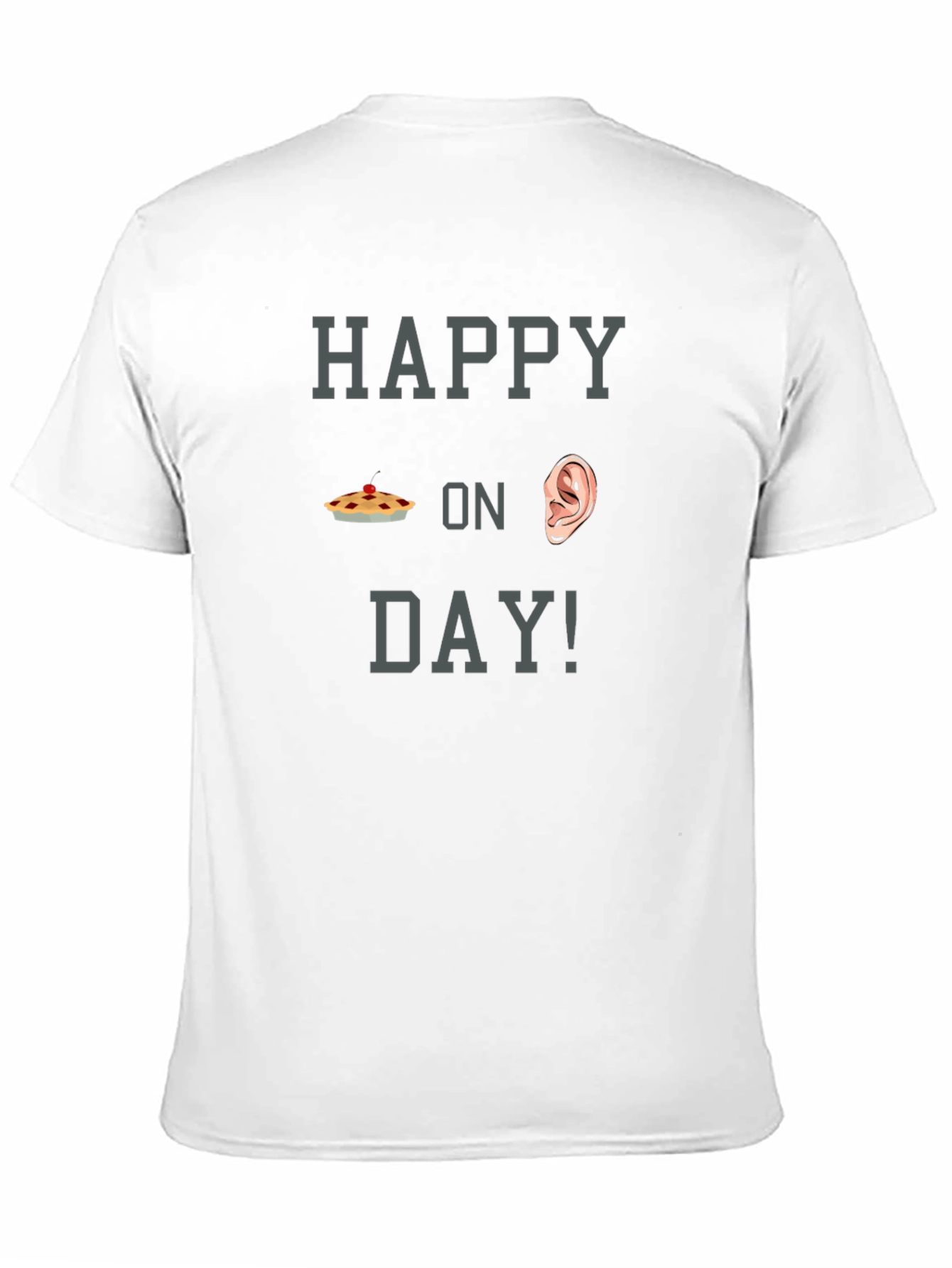 Black Happy Pie On Ear Day T-Shirt Funny Pun Tee view 11
