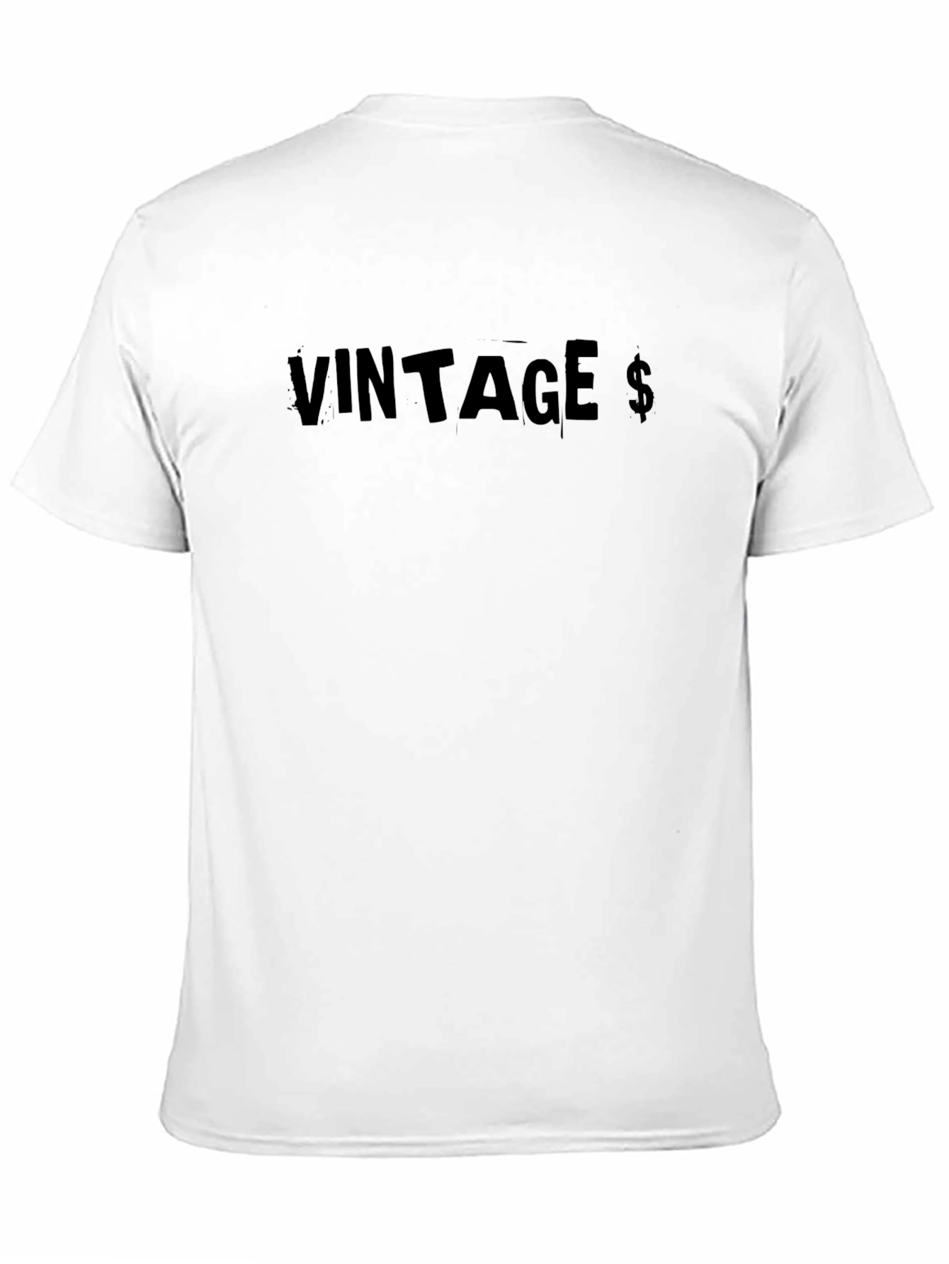 Black Vintage Style Black T-Shirt view 11