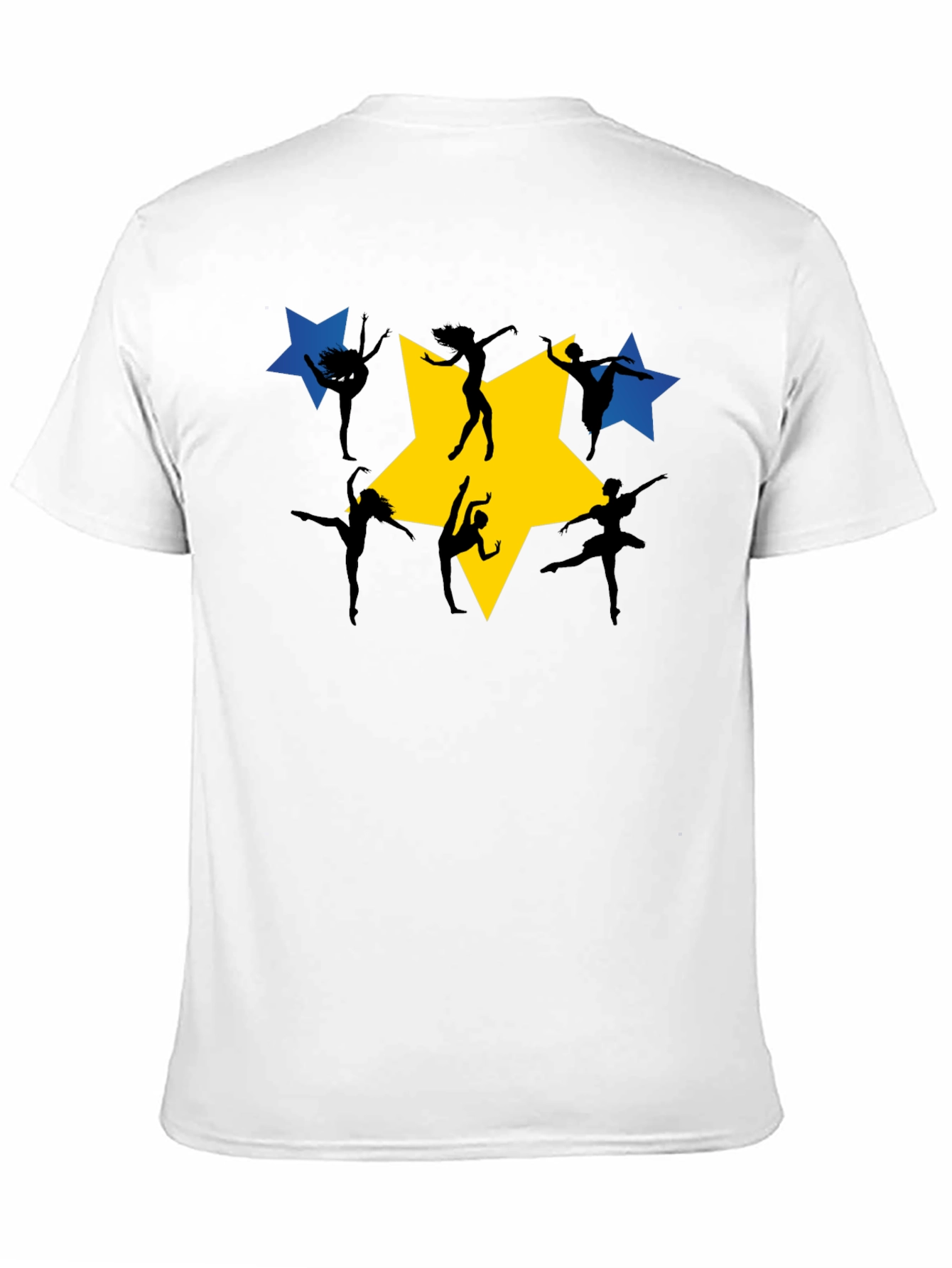 Black Dance Star Graphic Tee - Black Cotton T-Shirt view 11