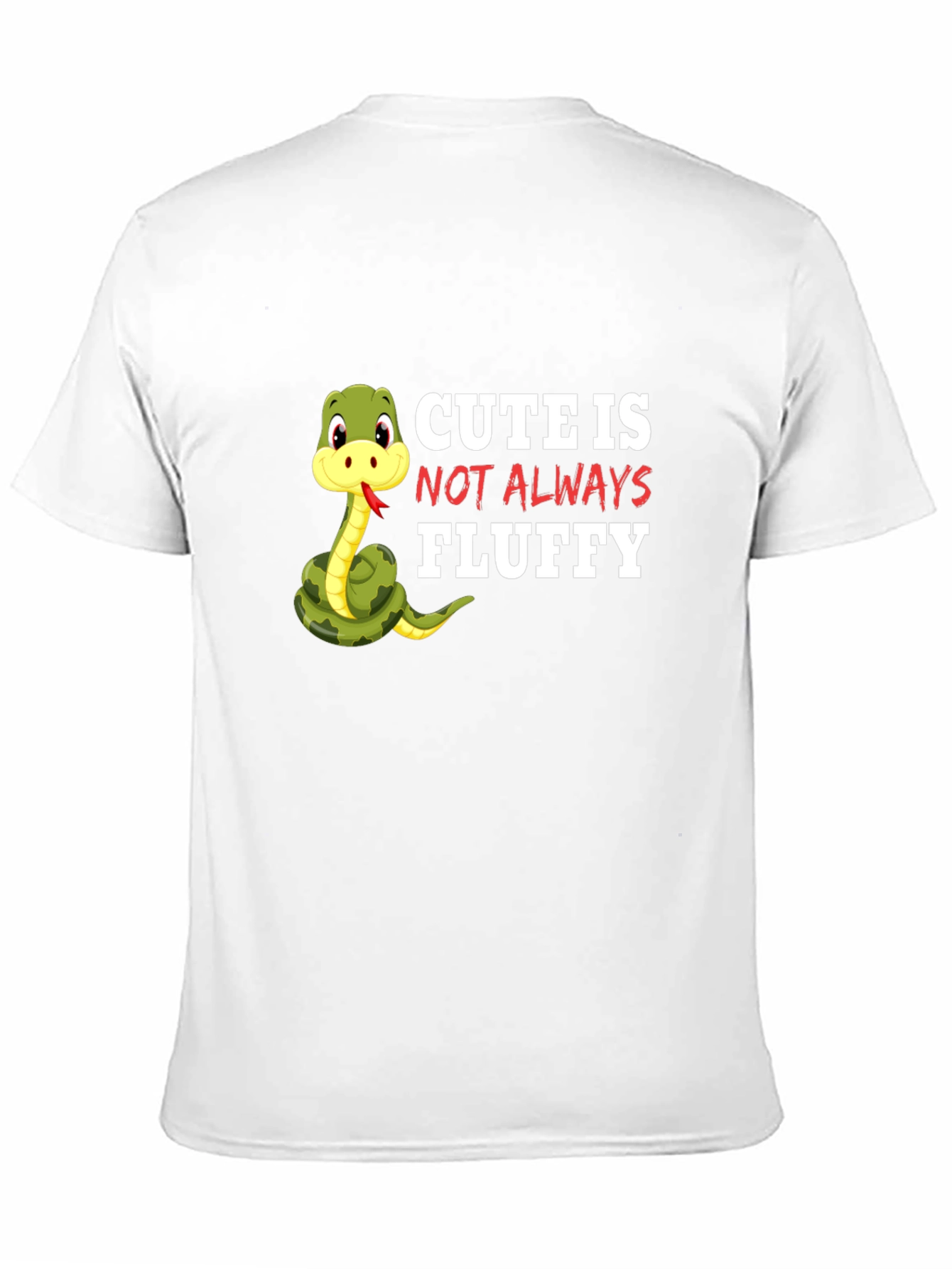 Black Cute Snake Graphic T-Shirt - Not Always Fluffy! view 11