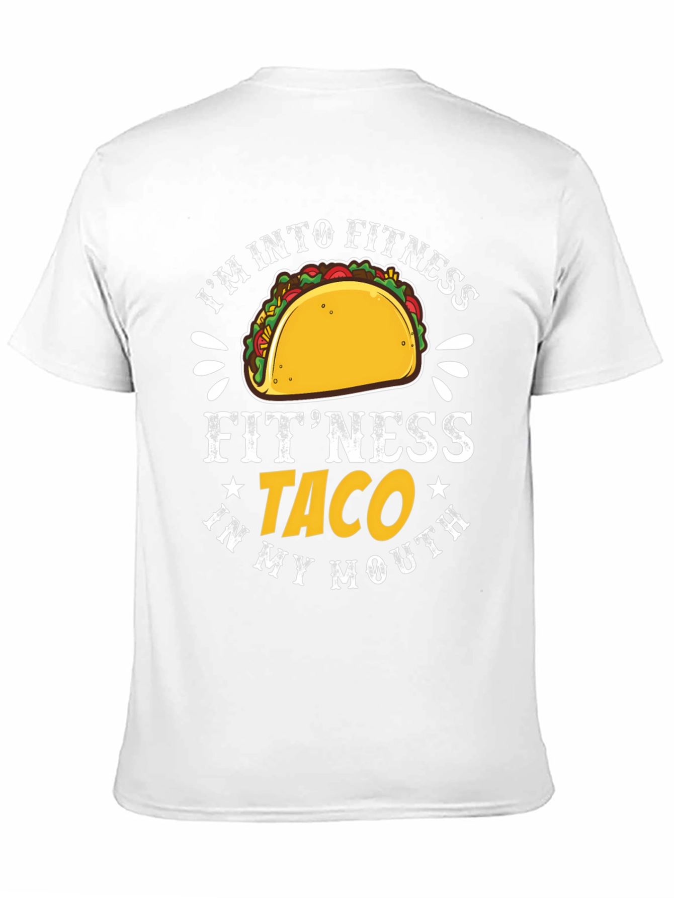 Black Fitness Taco Graphic T-Shirt - Humorous Tee view 11
