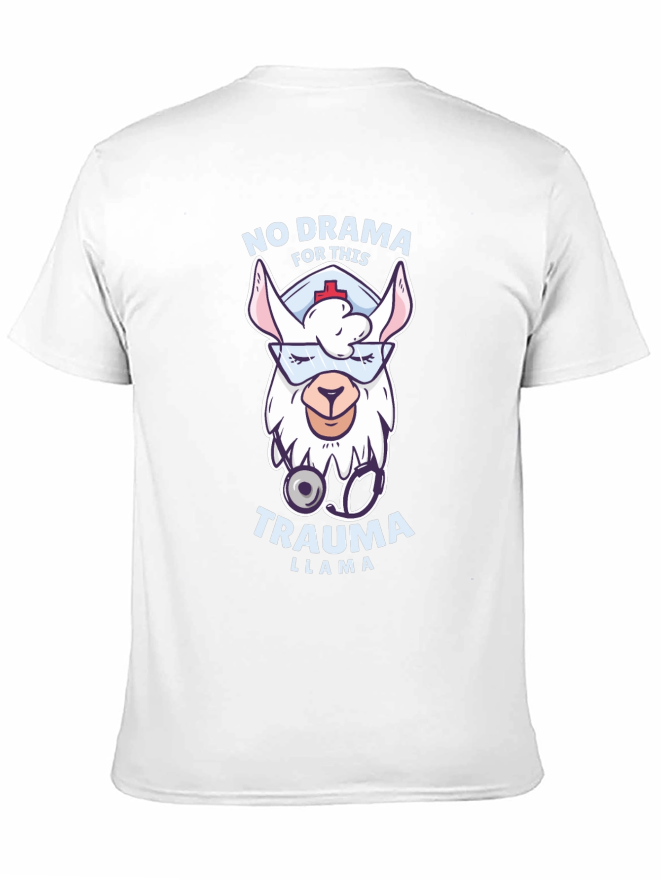 Black No Drama Trauma Llama T-Shirt view 11