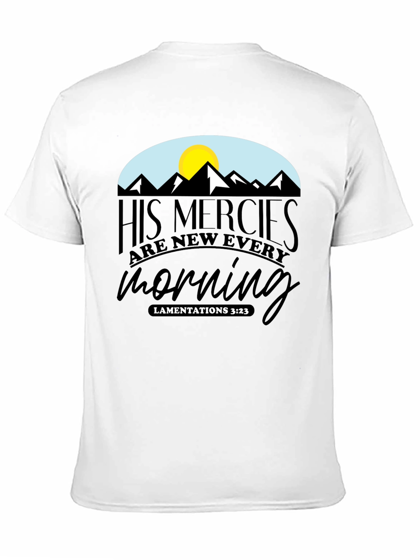 Black Faith-Based Graphic Tee - His Mercies Are New Every Morning view 11
