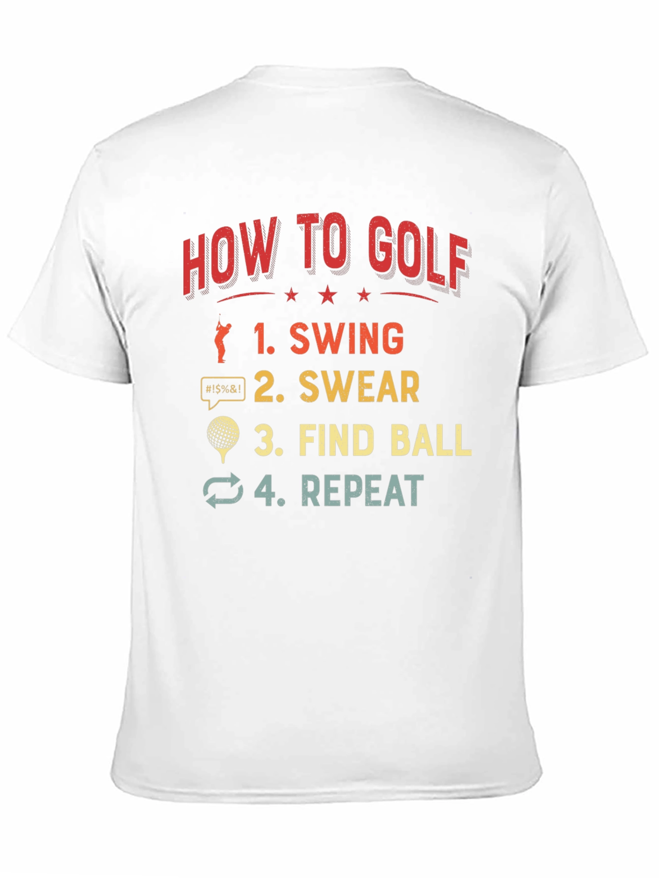 Black How to Golf T-Shirt Funny Golfing Gift view 11
