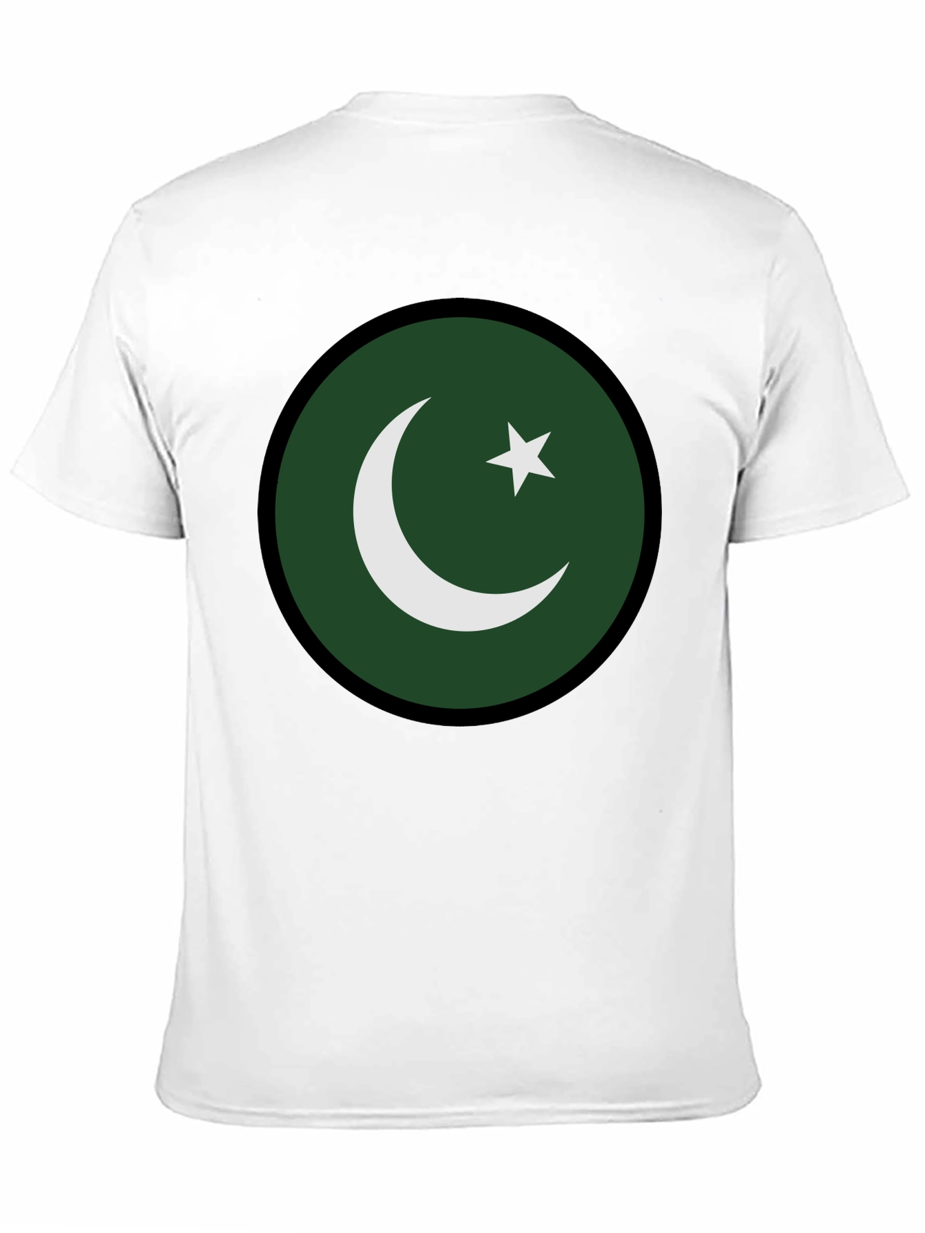 Black Pakistan Flag Graphic Tee - Men's Black T-Shirt view 11